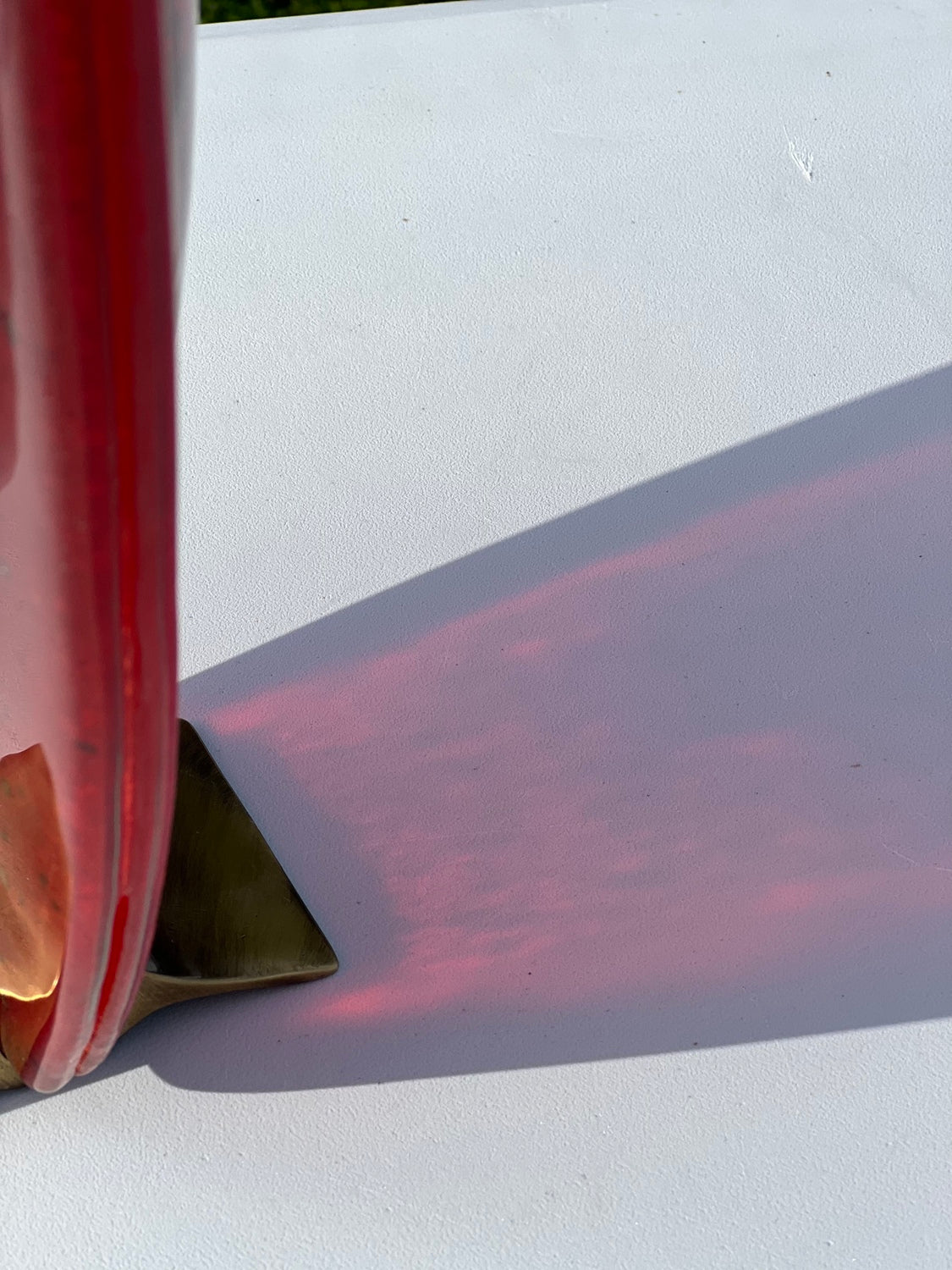 Red & Platinum Oval Vase