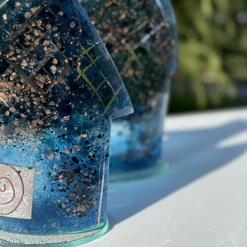 Cottage - Blue & Platinum