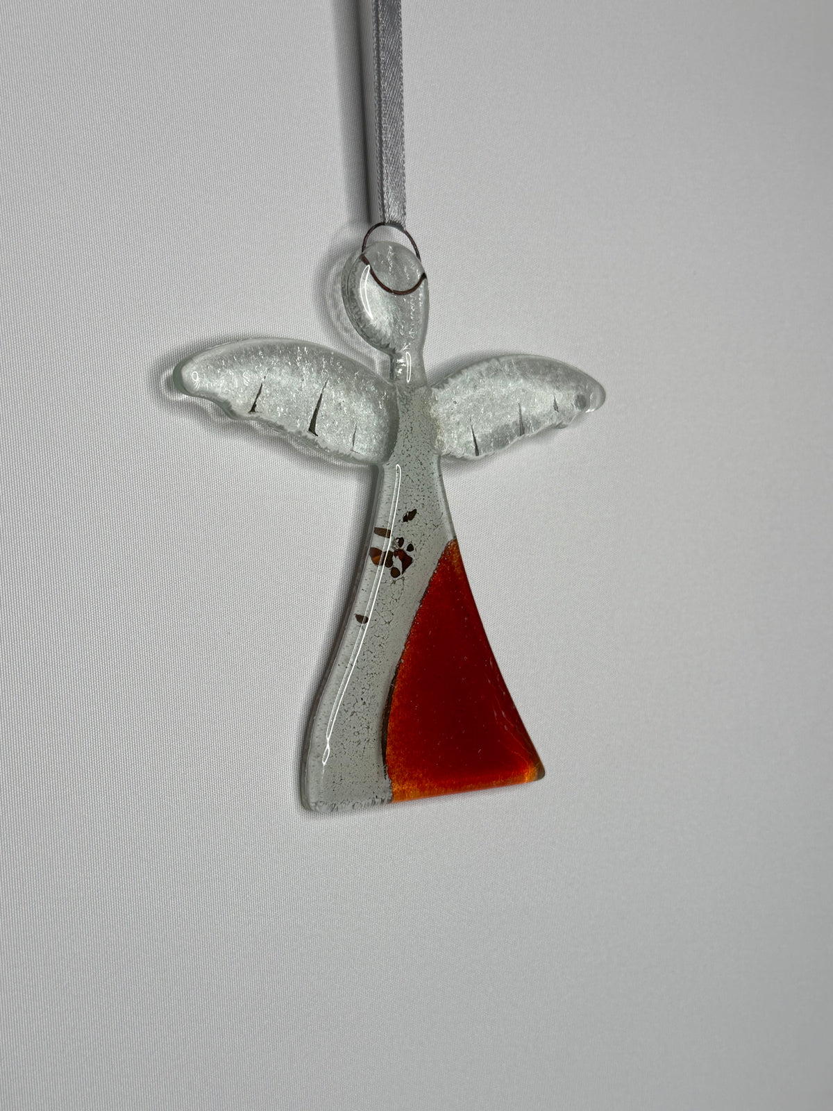 Red, White & Platinum Hanging Angel