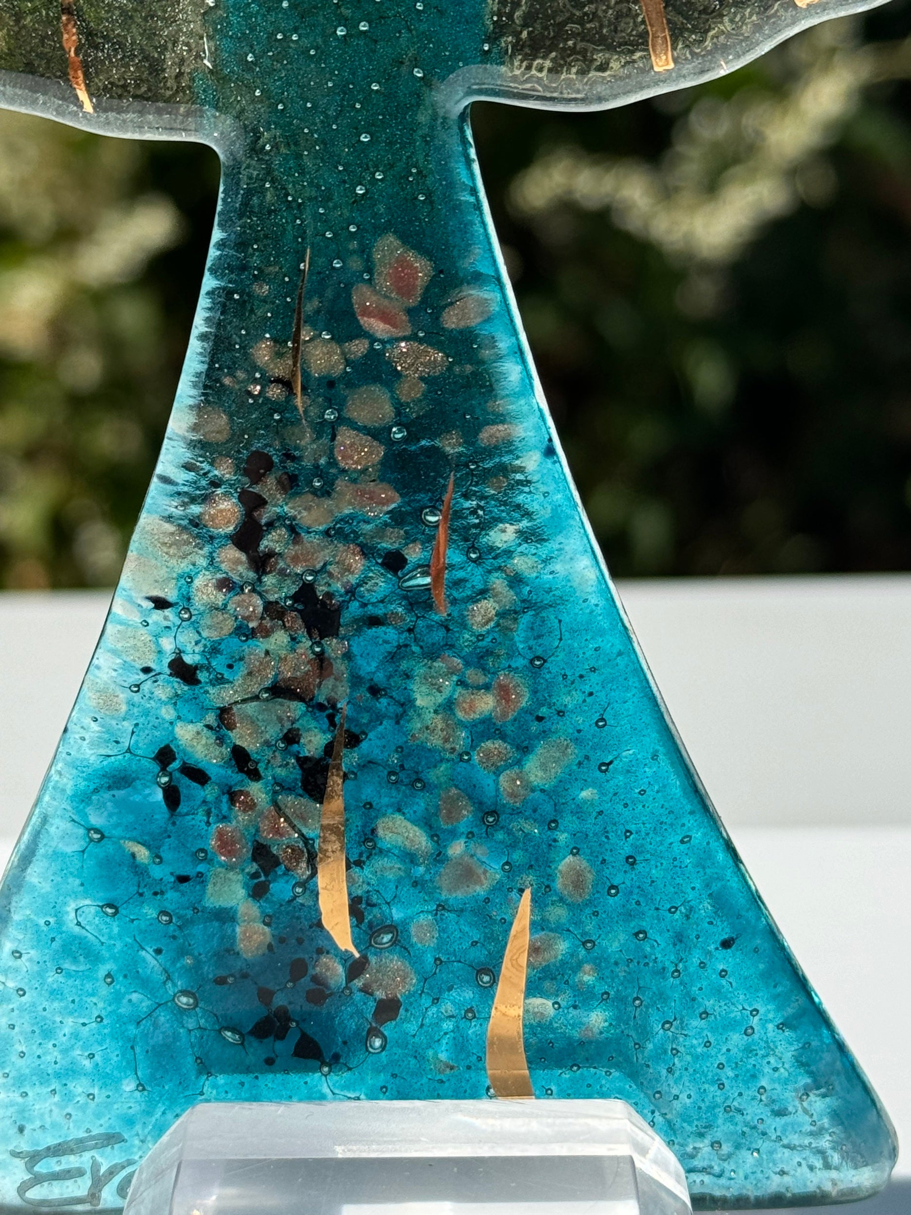 Angel - Aqua & Platinum (Hanging Decoration)