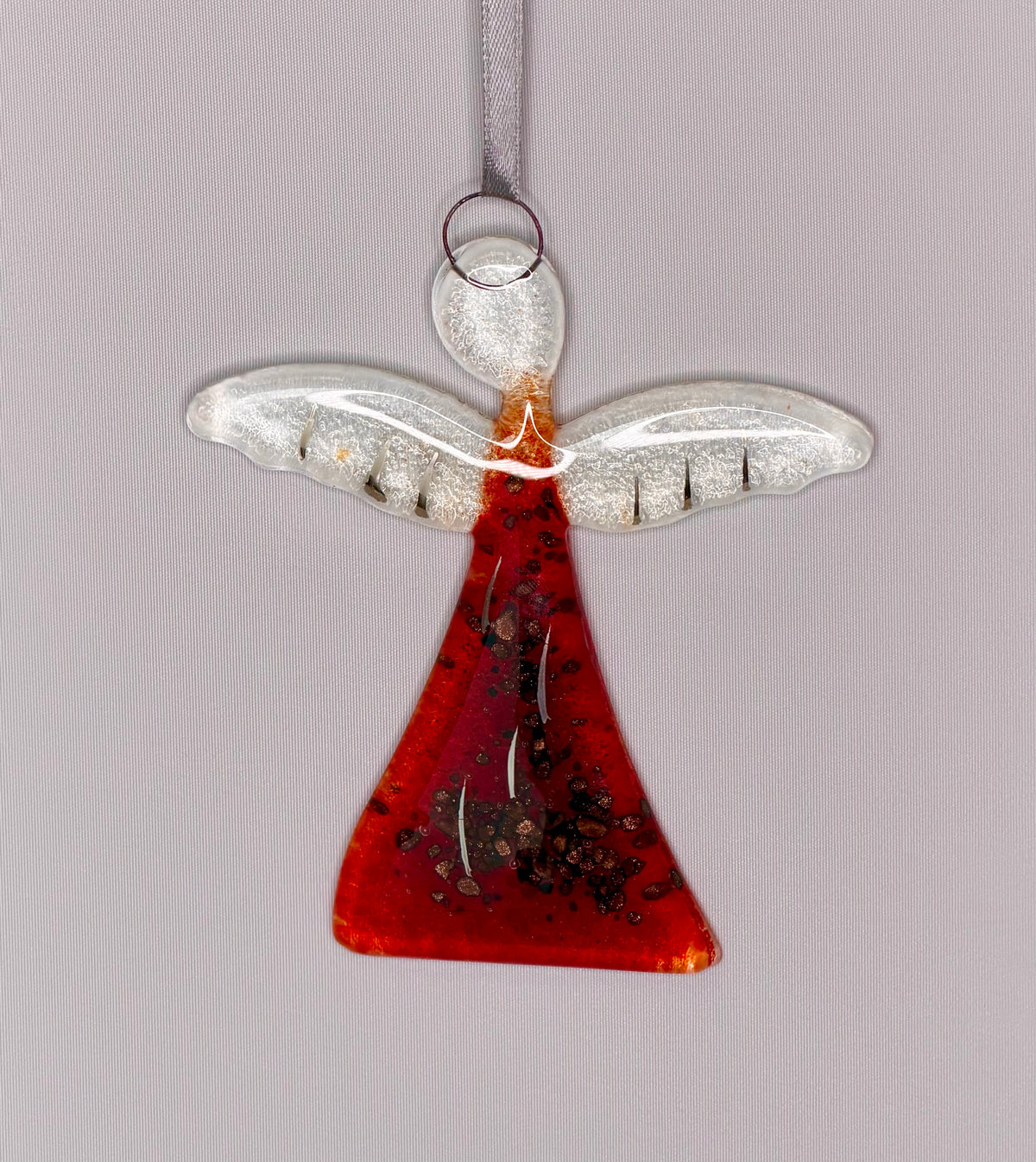 Angel - Red & Platinum (Hanging Decoration)