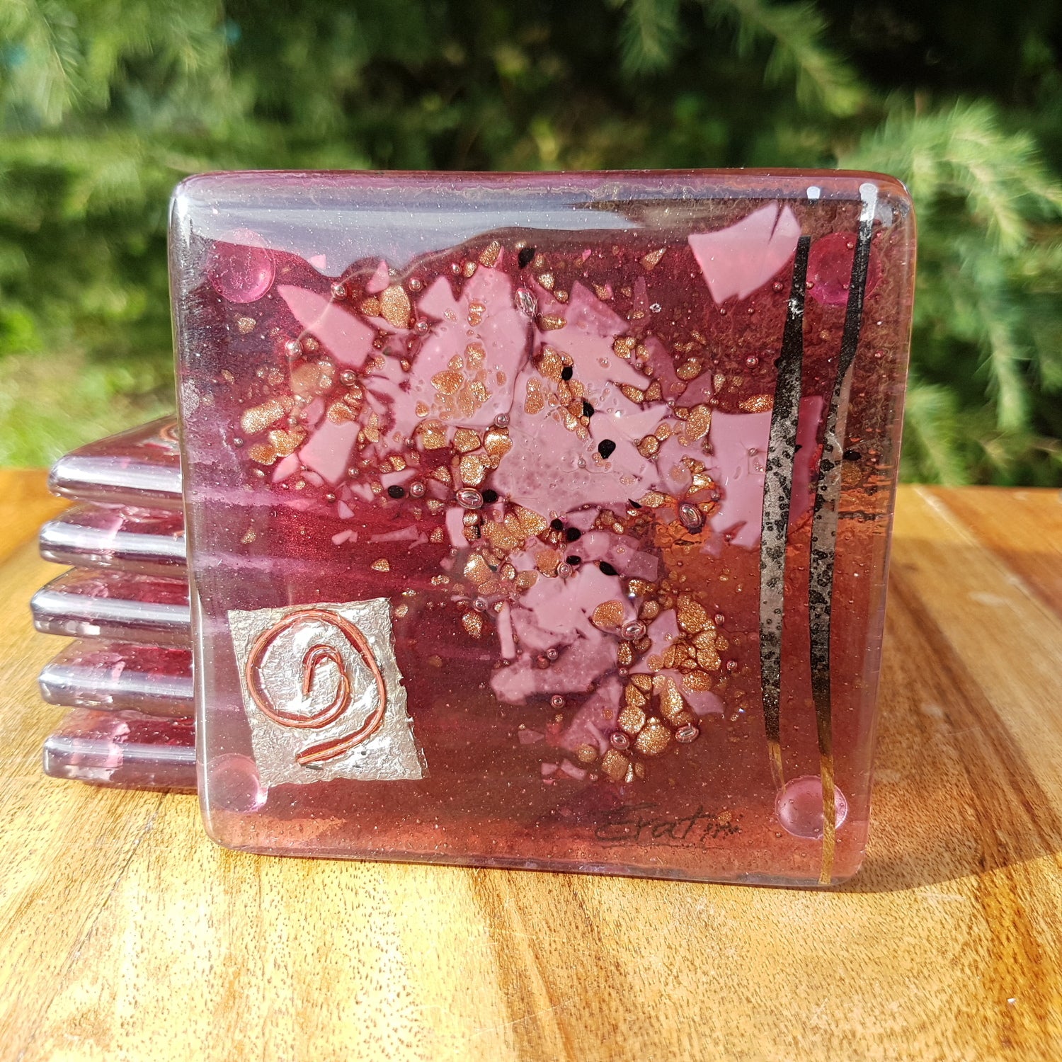 Rose & Platinum Coasters (Square)