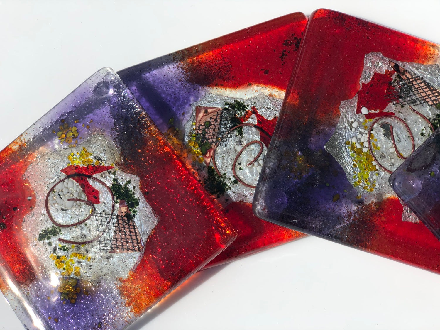 Opera Purple and Red Coaster (Square)