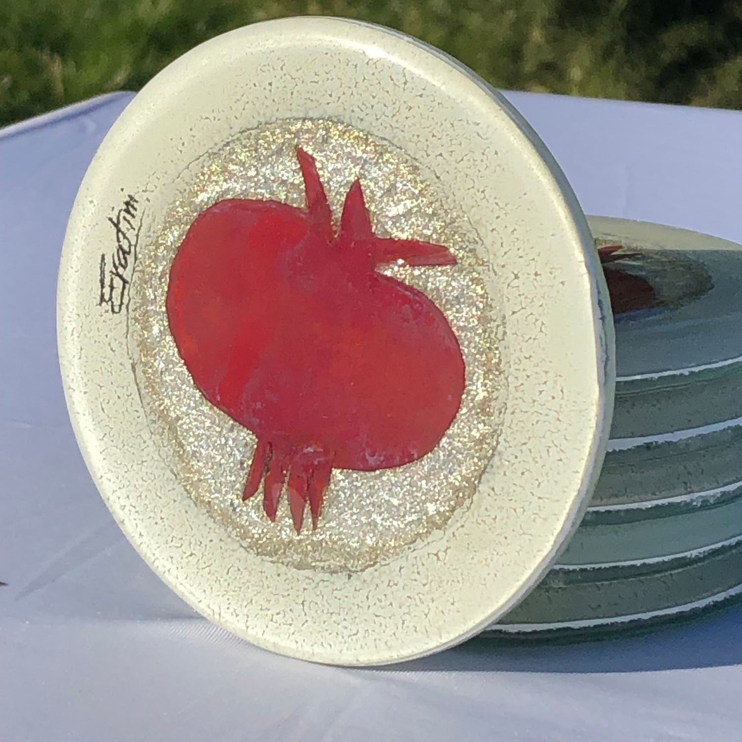 Opera Pomegranate Round Coaster