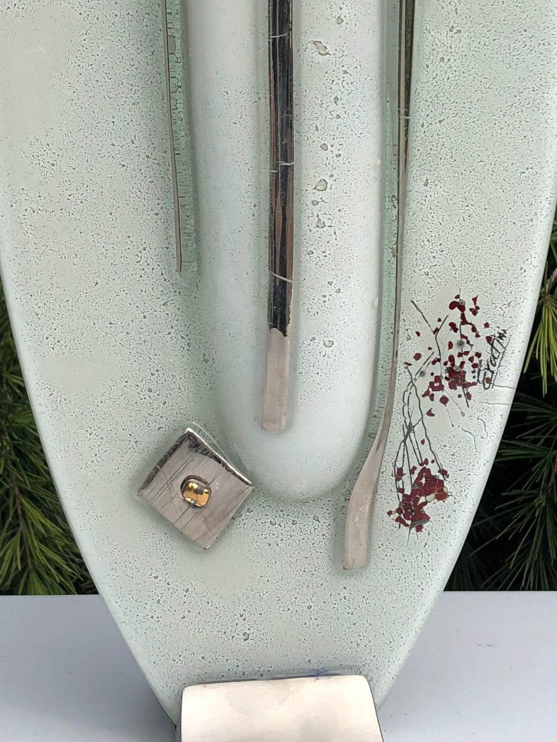 Platinum White Oval Vase