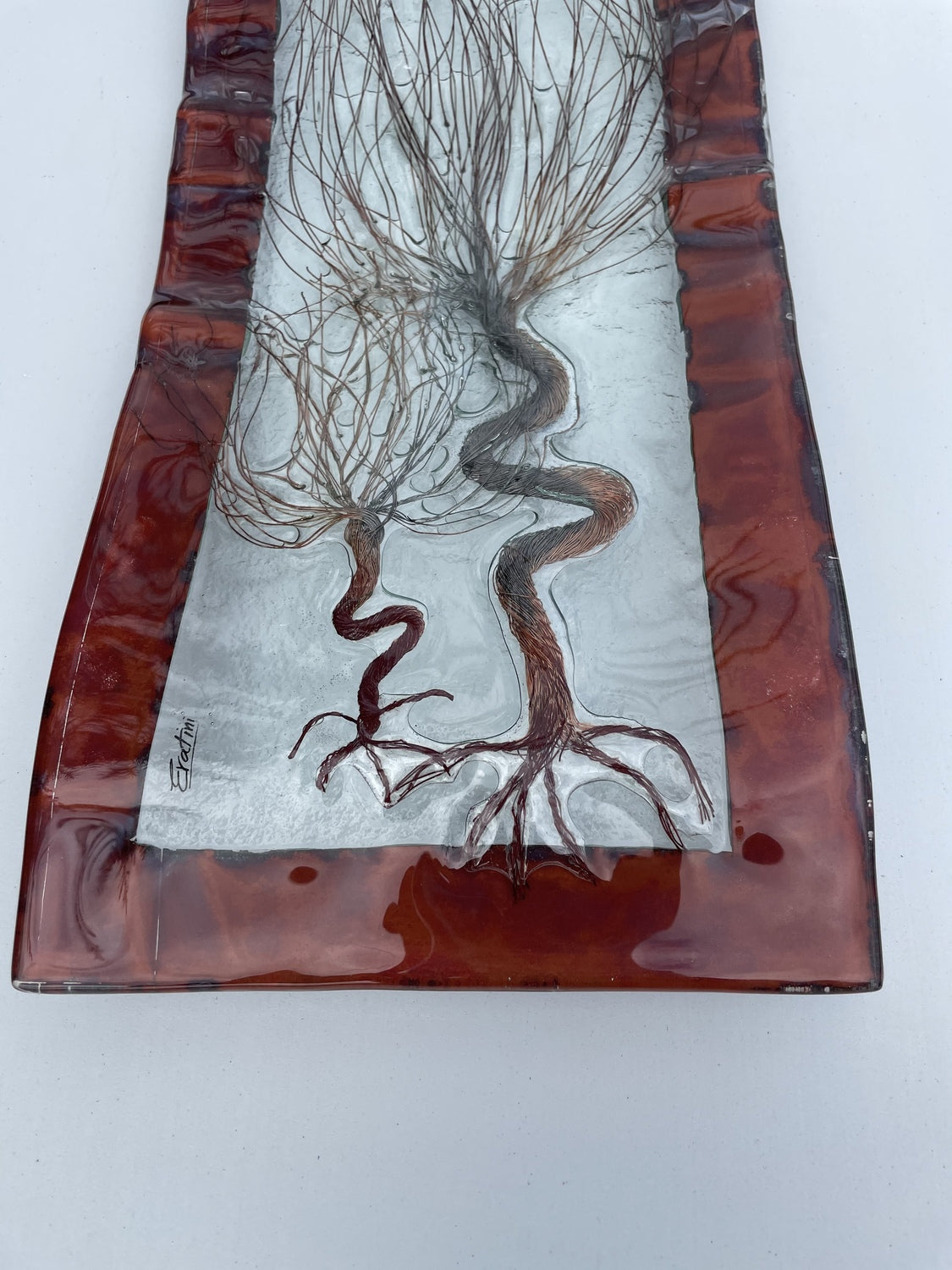 Copper Brown - (Two Autumn Trees) Rectangular Plate
