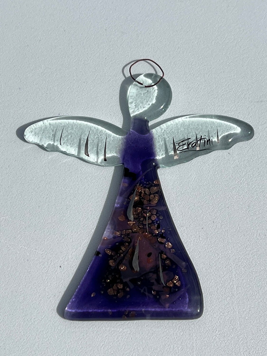 Angel - Mauve & Platinum (Hanging Decoration)