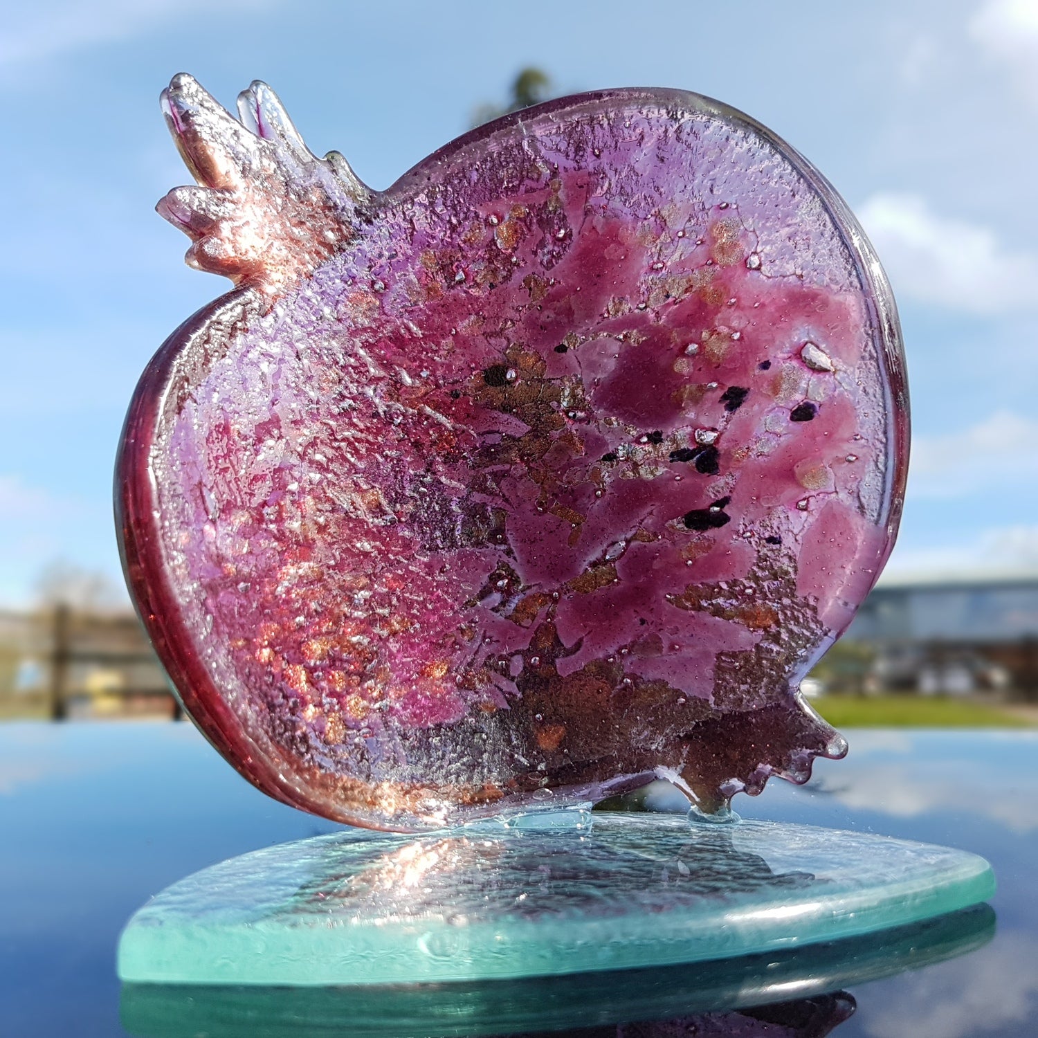 Rose & Platinum - Pomegranate Shaped T Light Holder
