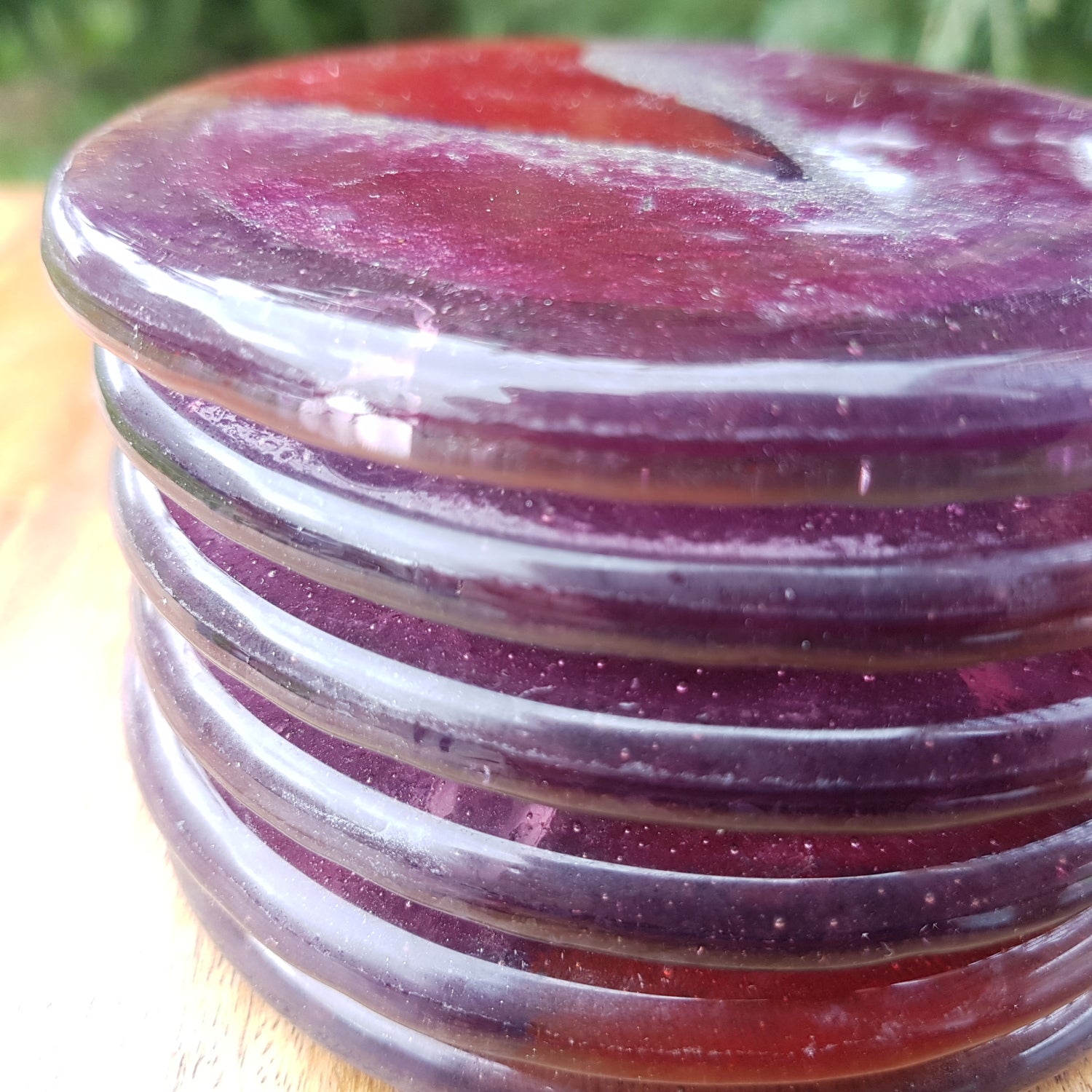 Red/Purple/Platinum Coaster (Round)