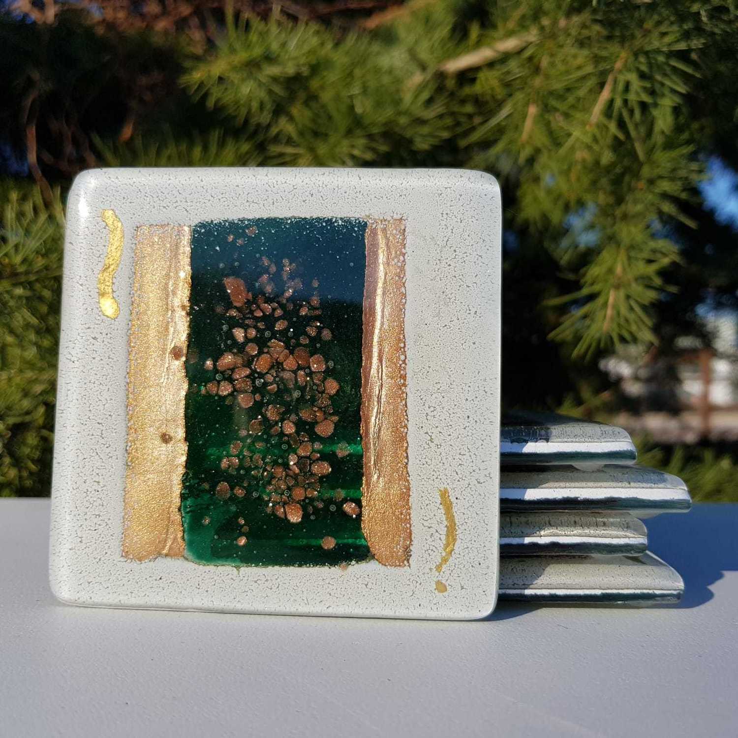 Thira Green Coasters