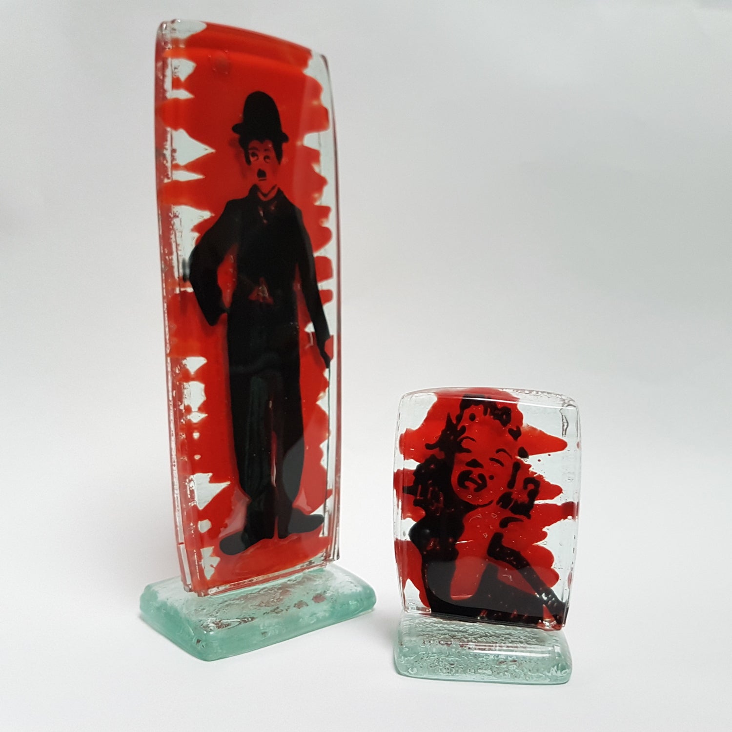 Charlie Chaplin Glass Icon