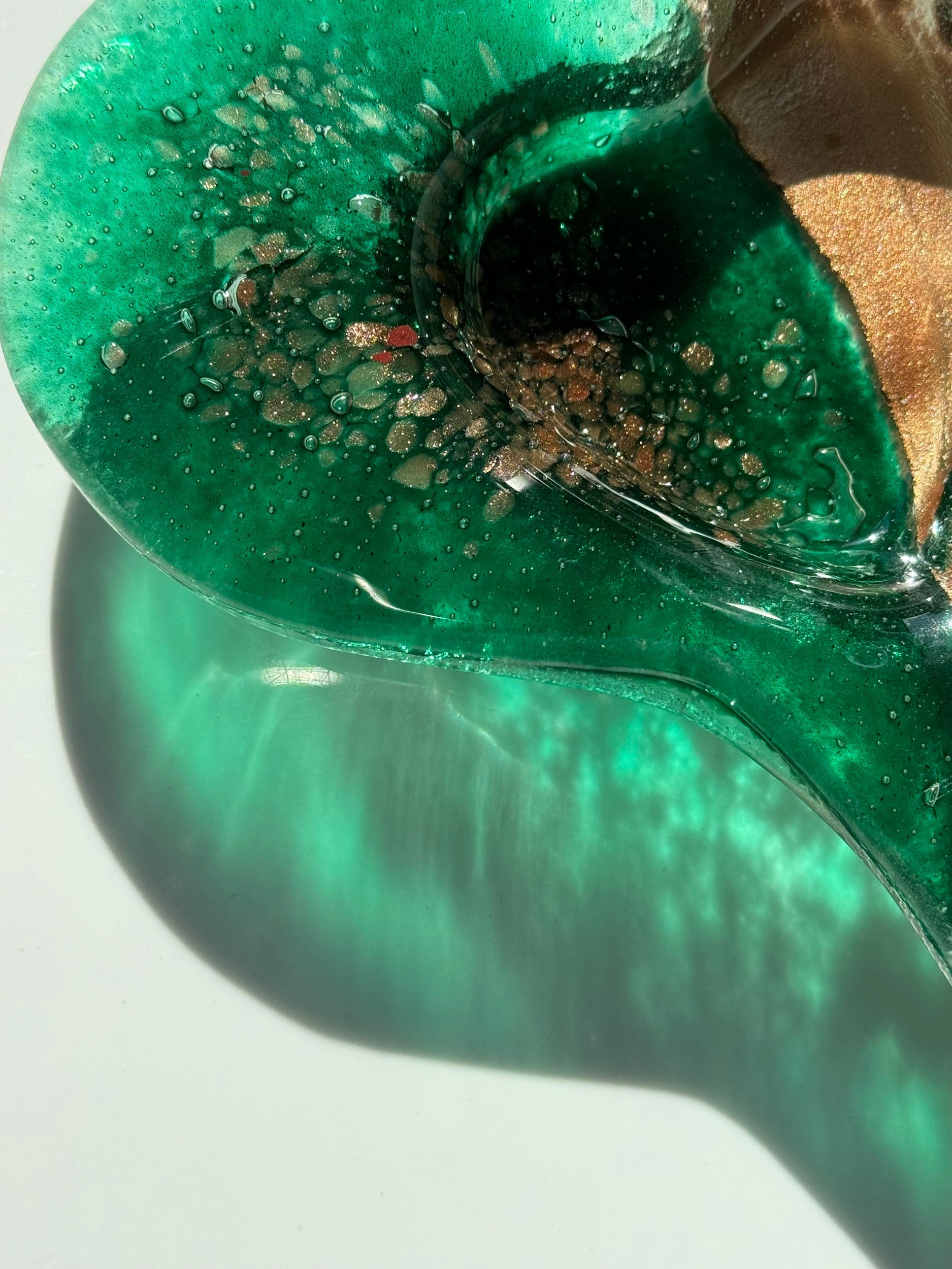 Thira Green Heart Tealight Dish