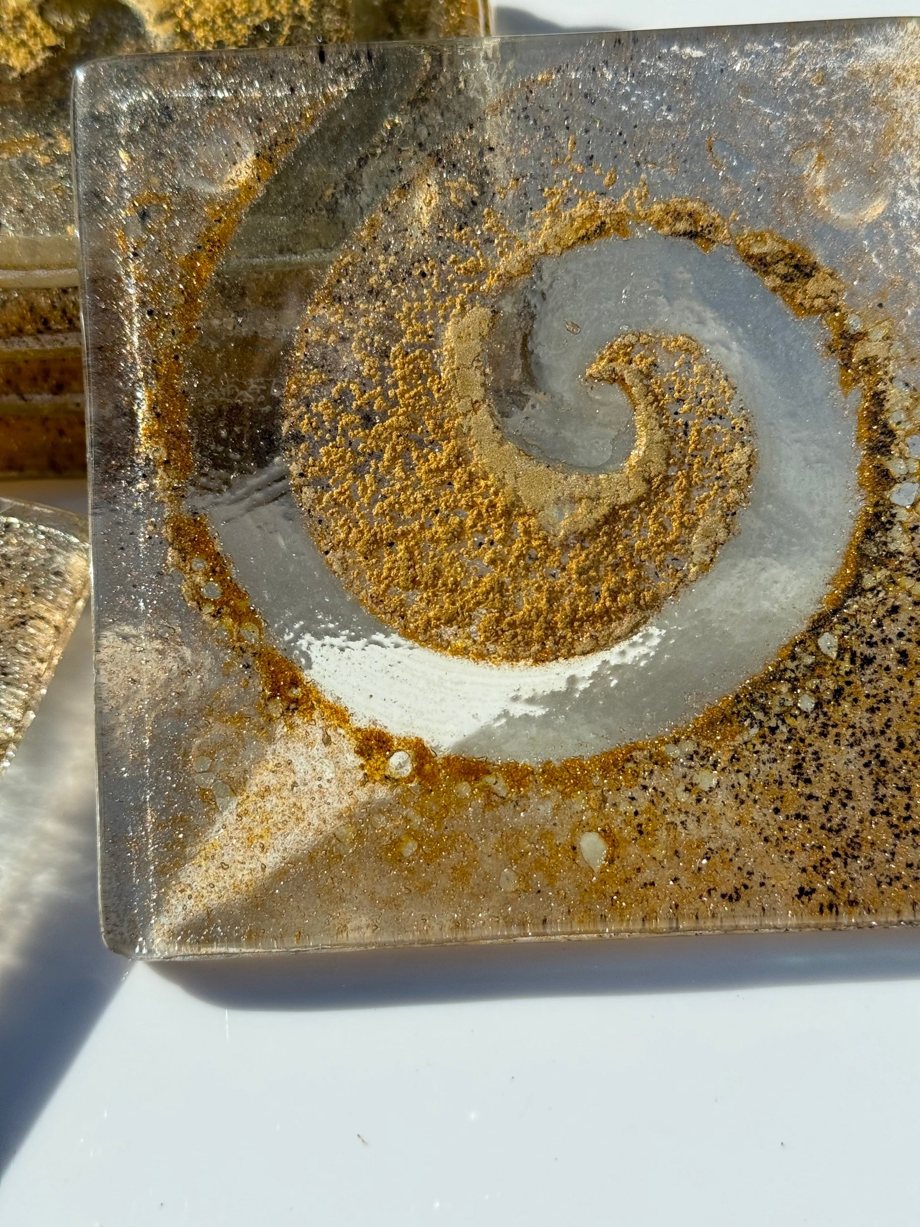 Golden Topaz Square Coaster