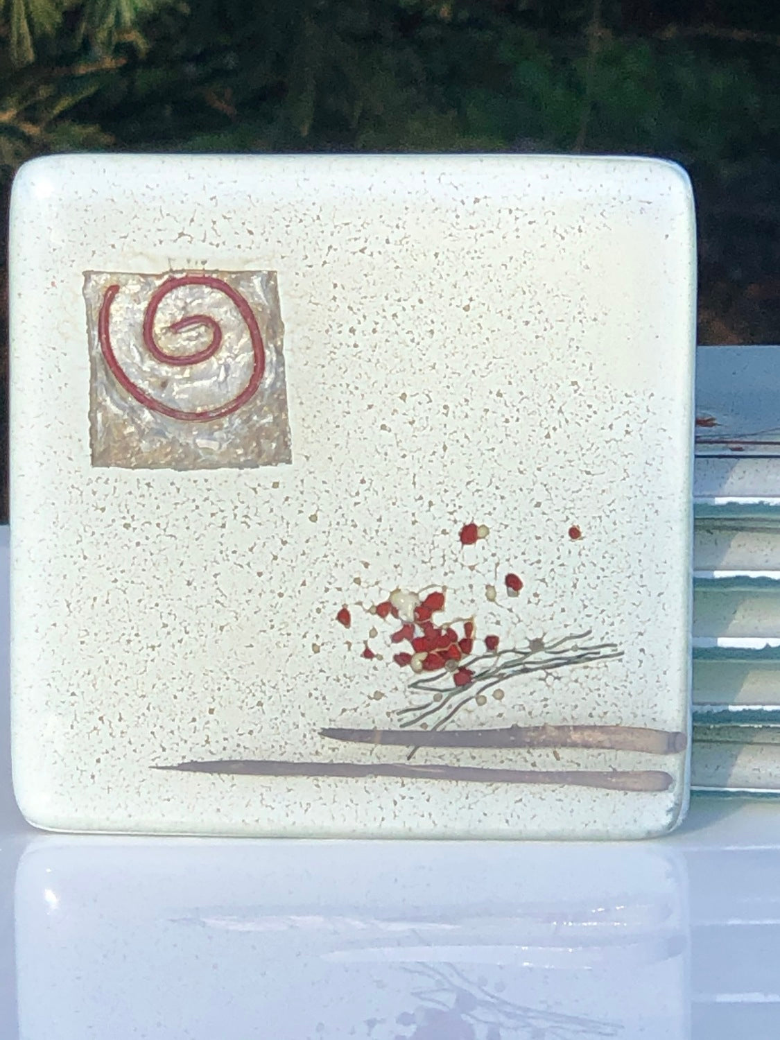 Platinum White Coaster (Square)