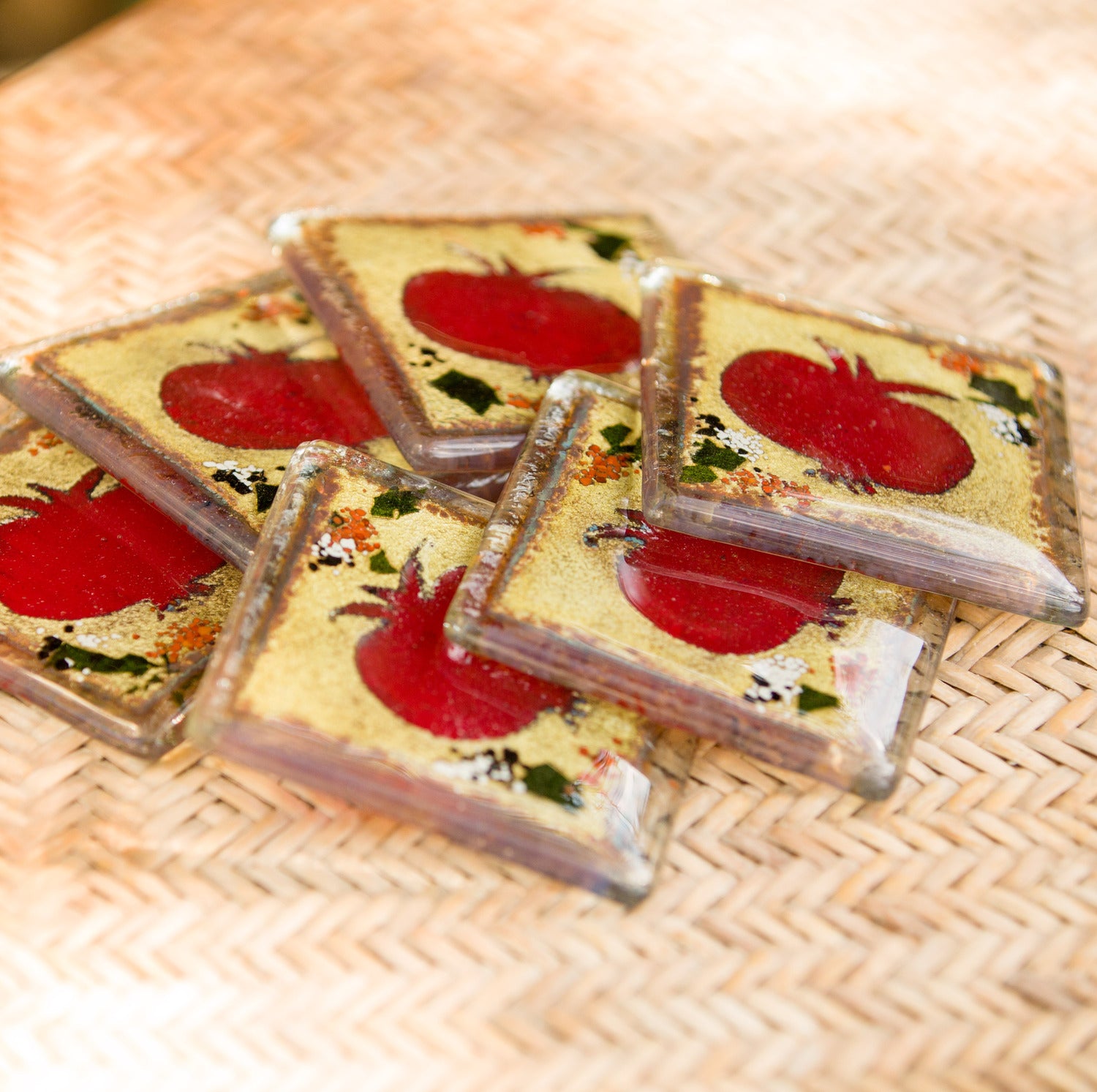 Pomegranate Coasters