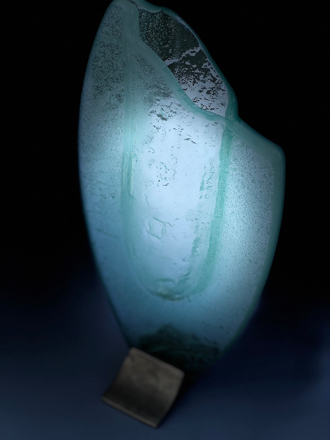 Aqua Lucid Oval Vase
