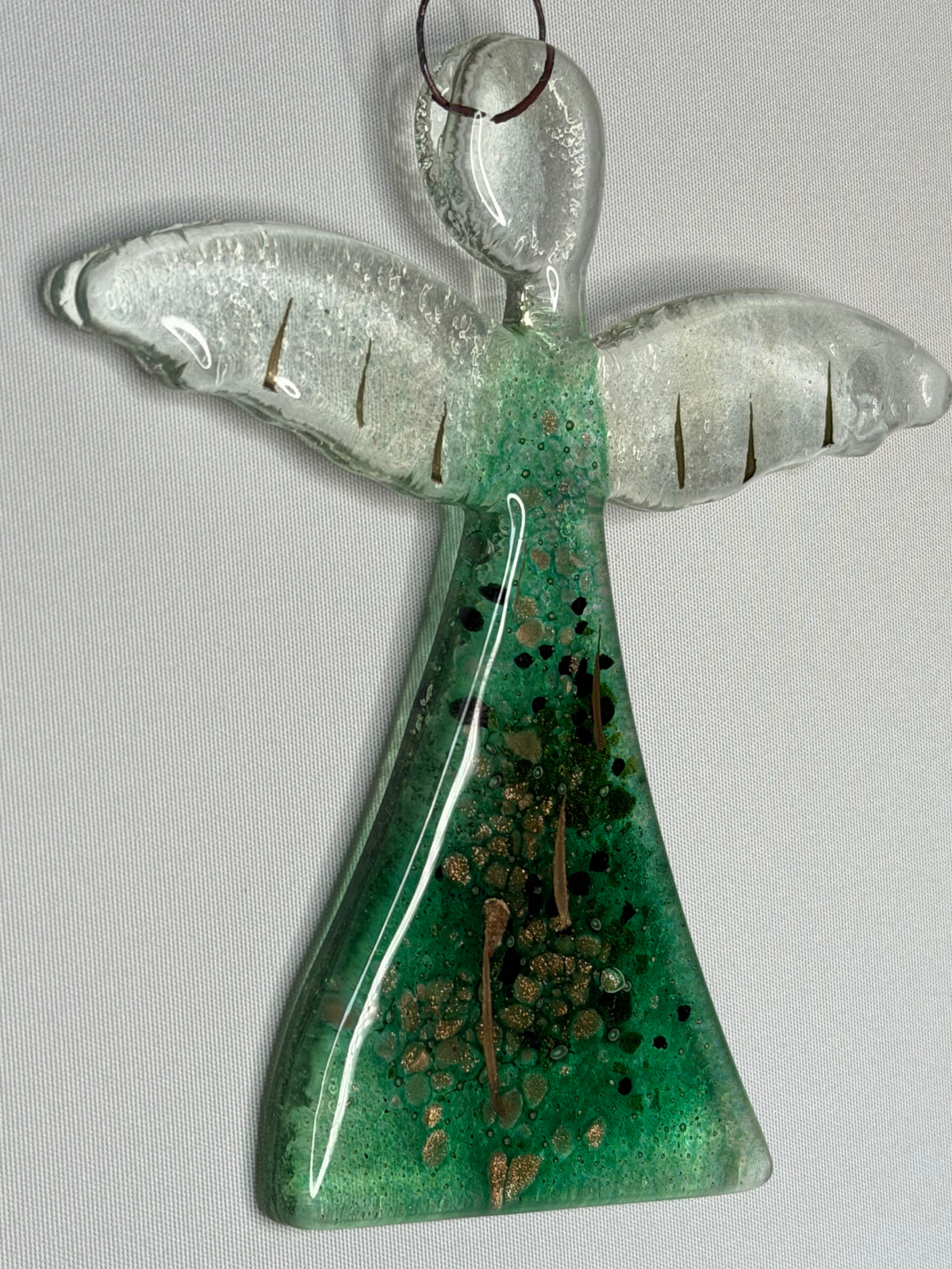 Angel - Dark Green & Gold (Hanging Decoration)