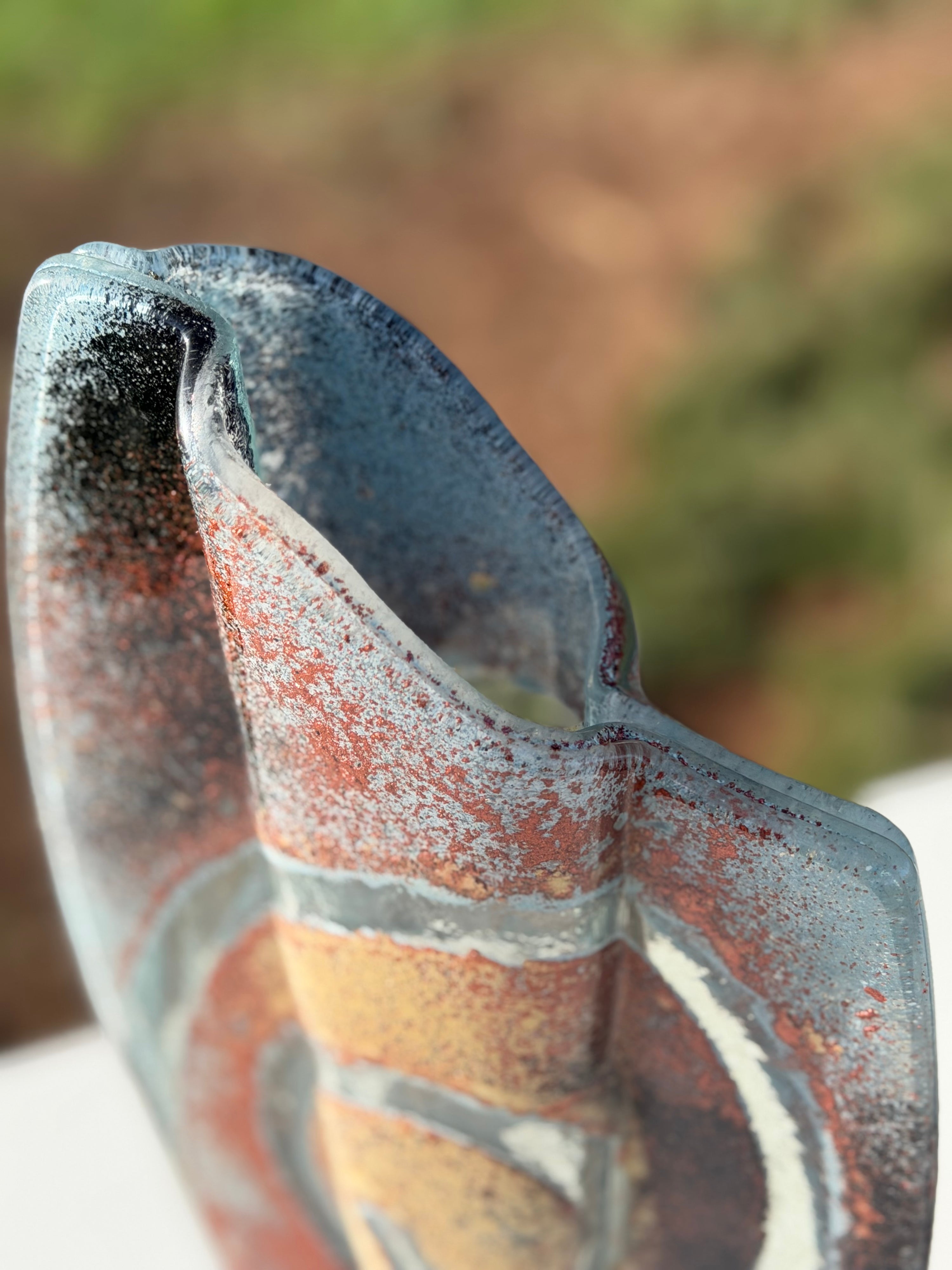 Nefeli Copper Oval Vase