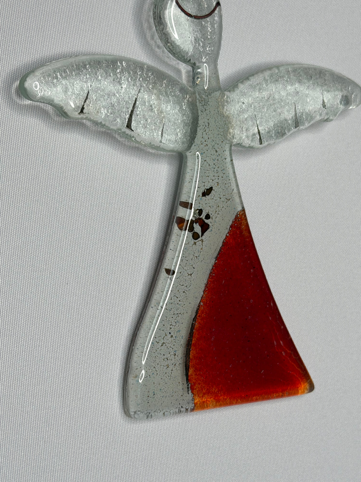 Red, White & Platinum Hanging Angel