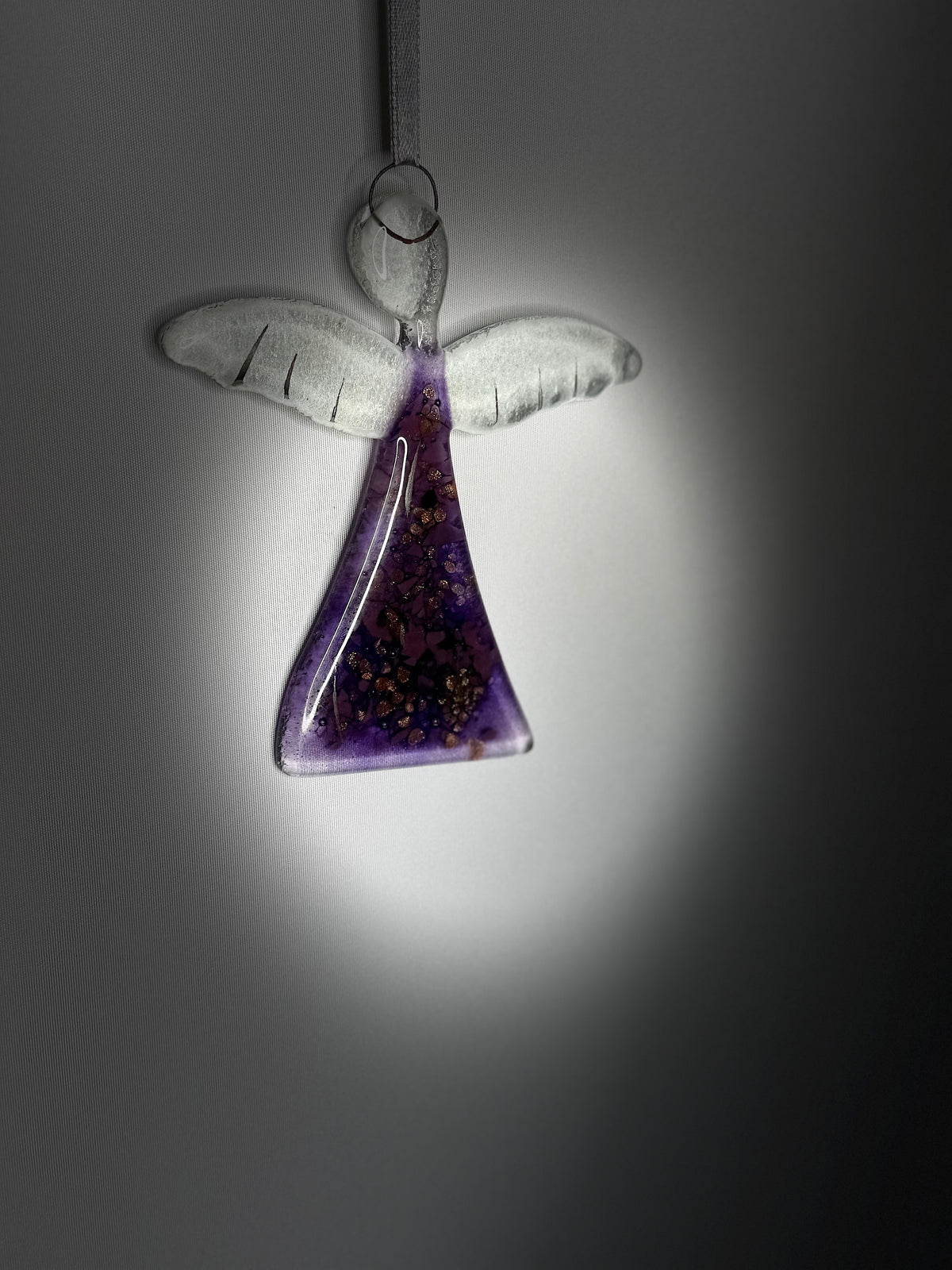 Angel - Mauve & Platinum (Hanging Decoration)