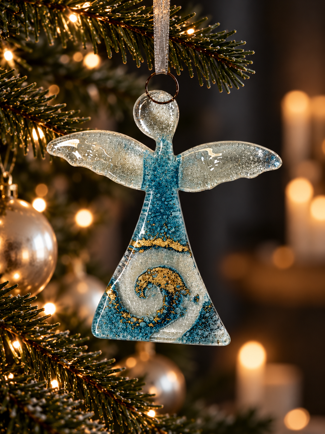 Angel - Blue & Gold (Hanging Decoration)