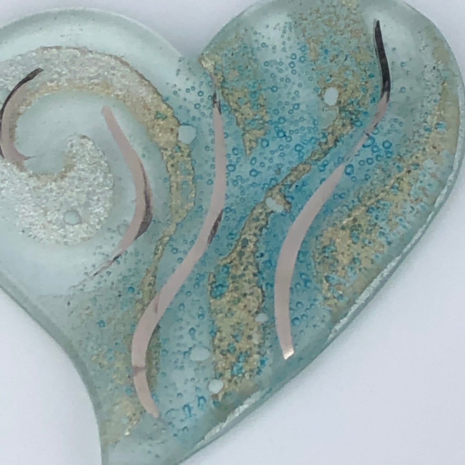 Crystal Aqua Coaster (Heart)