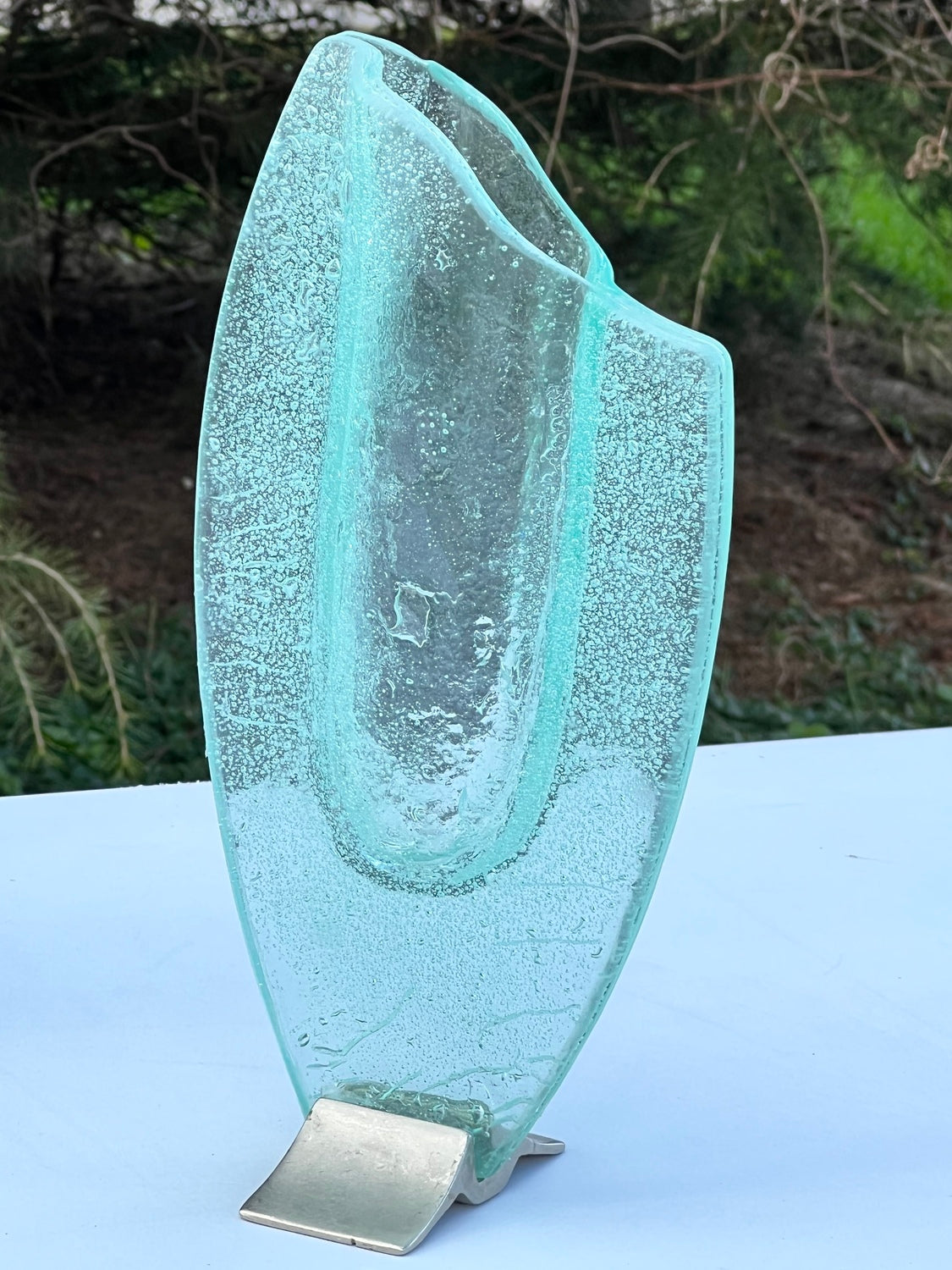 Aqua Lucid Oval Vase