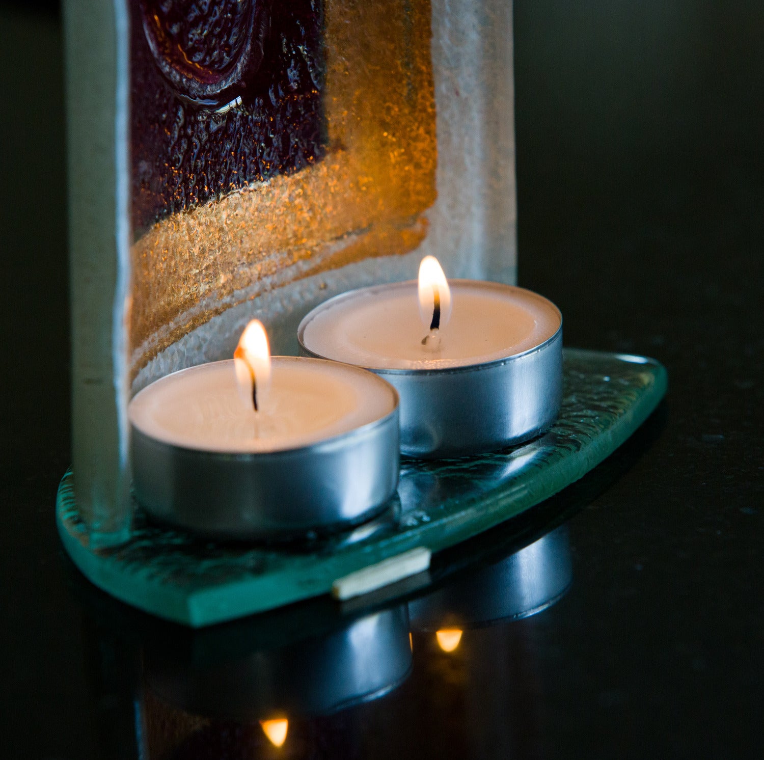 Athens Moave Tealight Holder (20cm x 10cm)