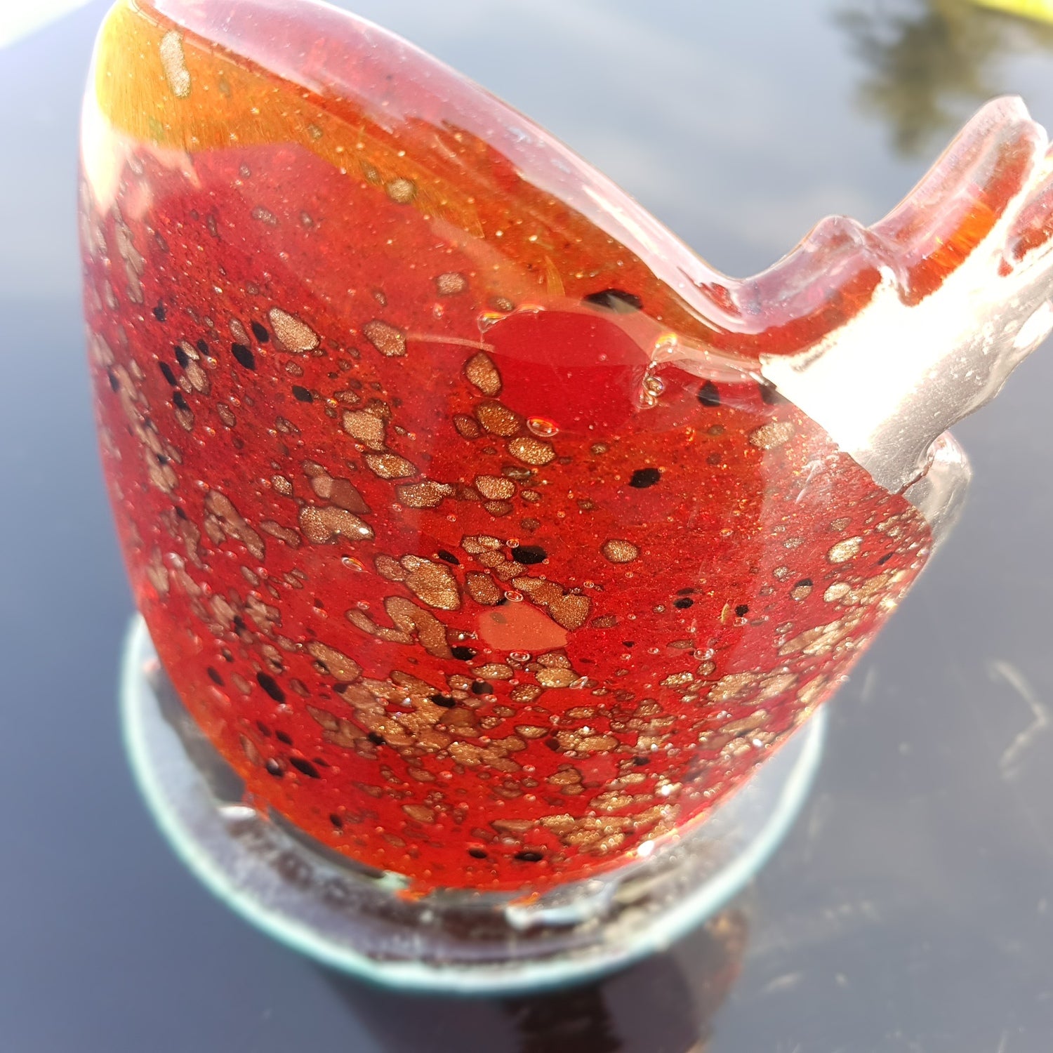Red & Platinum - Pomegranate Shaped T Light Holder