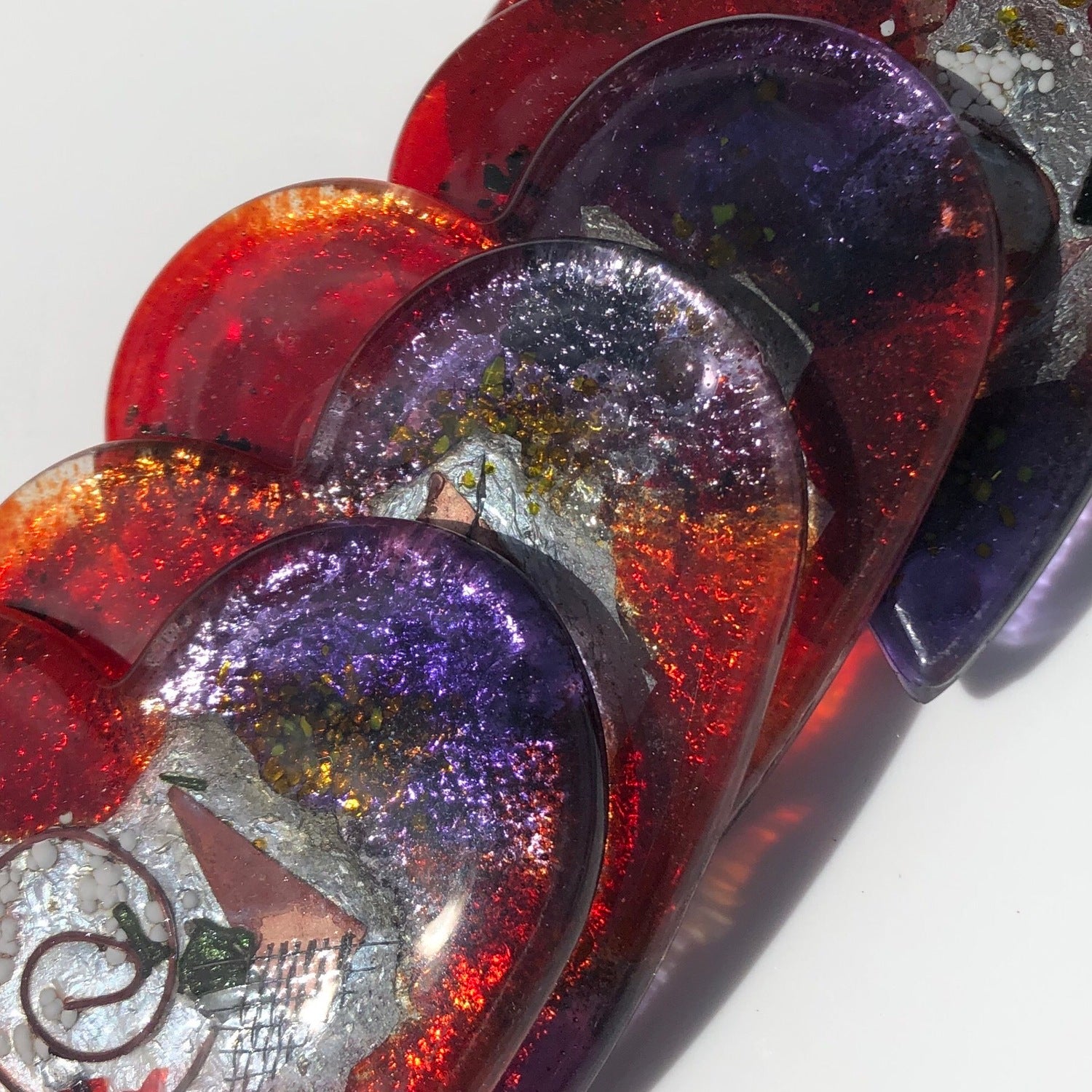 Opera Purple and Red Coaster (Heart)