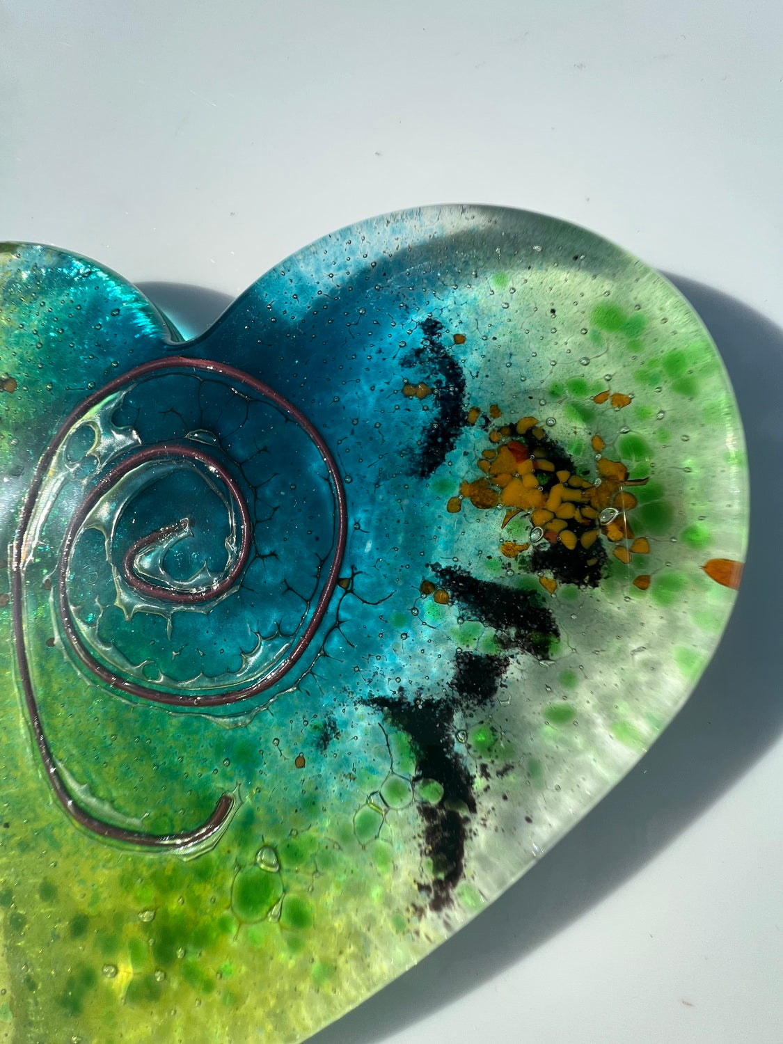 Light Green Aqua Coasters (Heart)