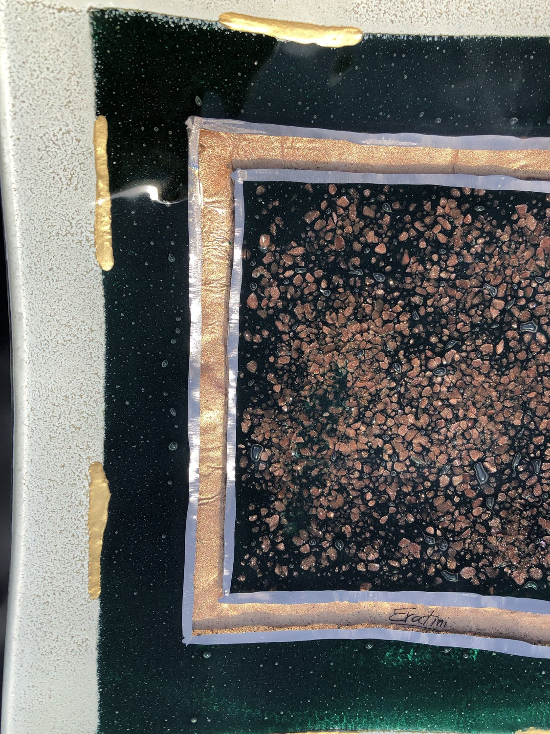 Thira Green Square Plate