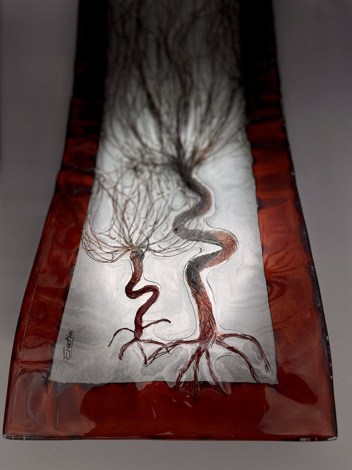 Copper Brown - (Two Autumn Trees) Rectangular Plate