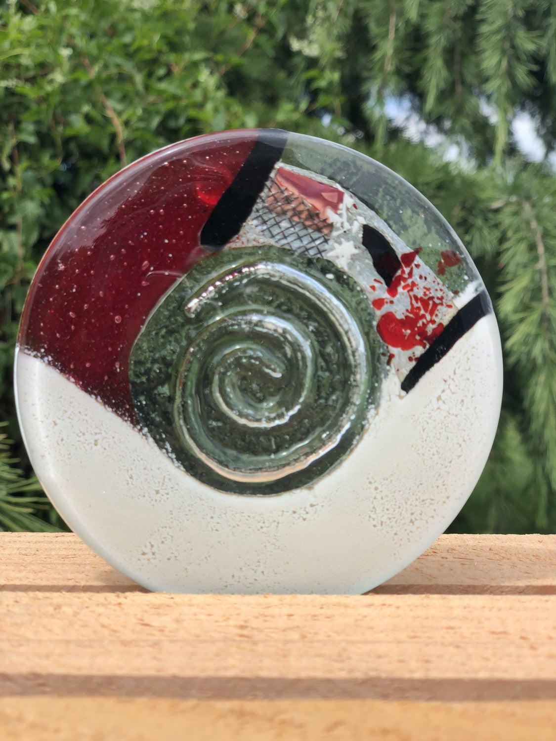 Artemis Red & White Coaster (Round)