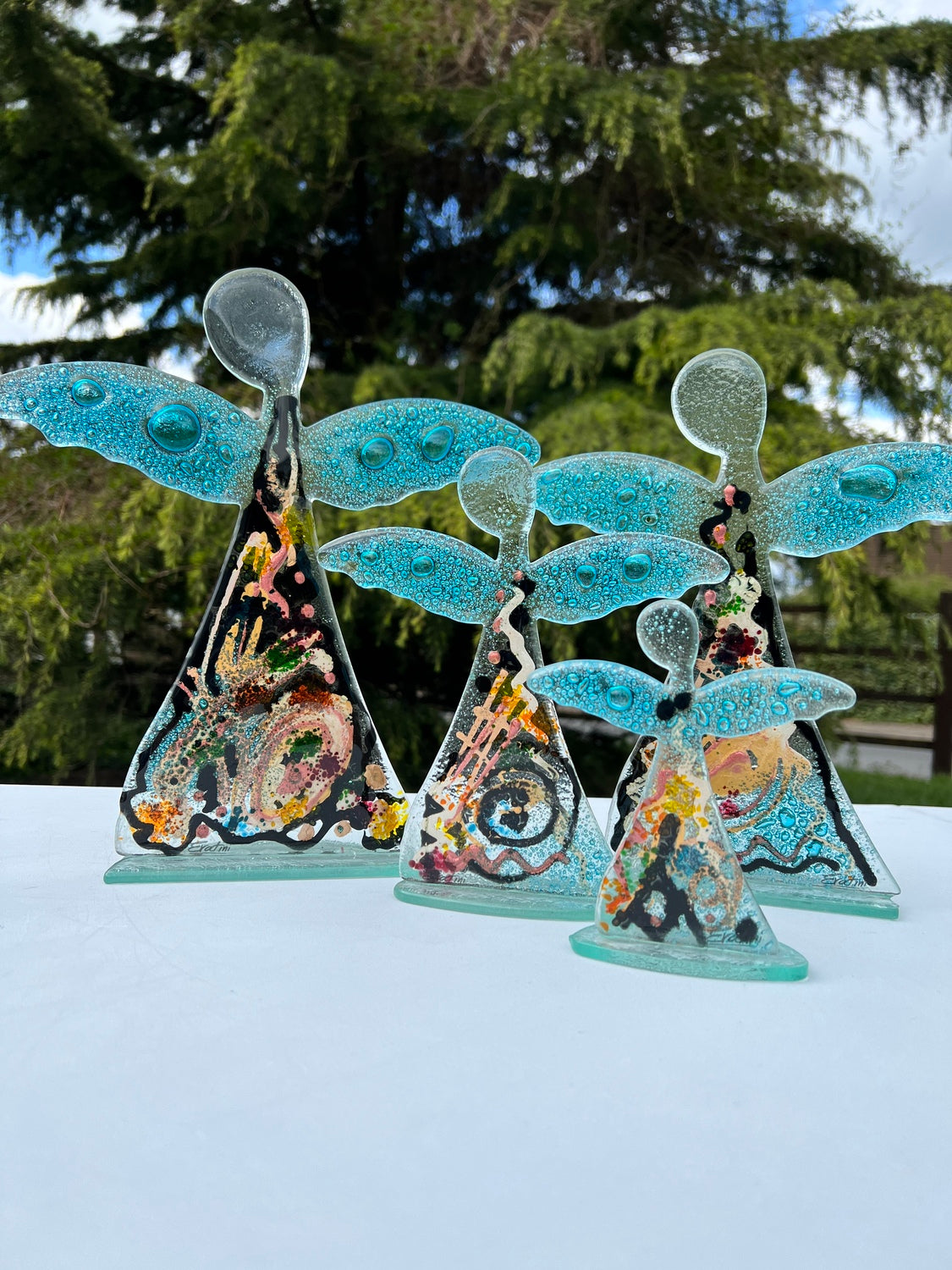 Angel - Galaxy, Aqua & Black
