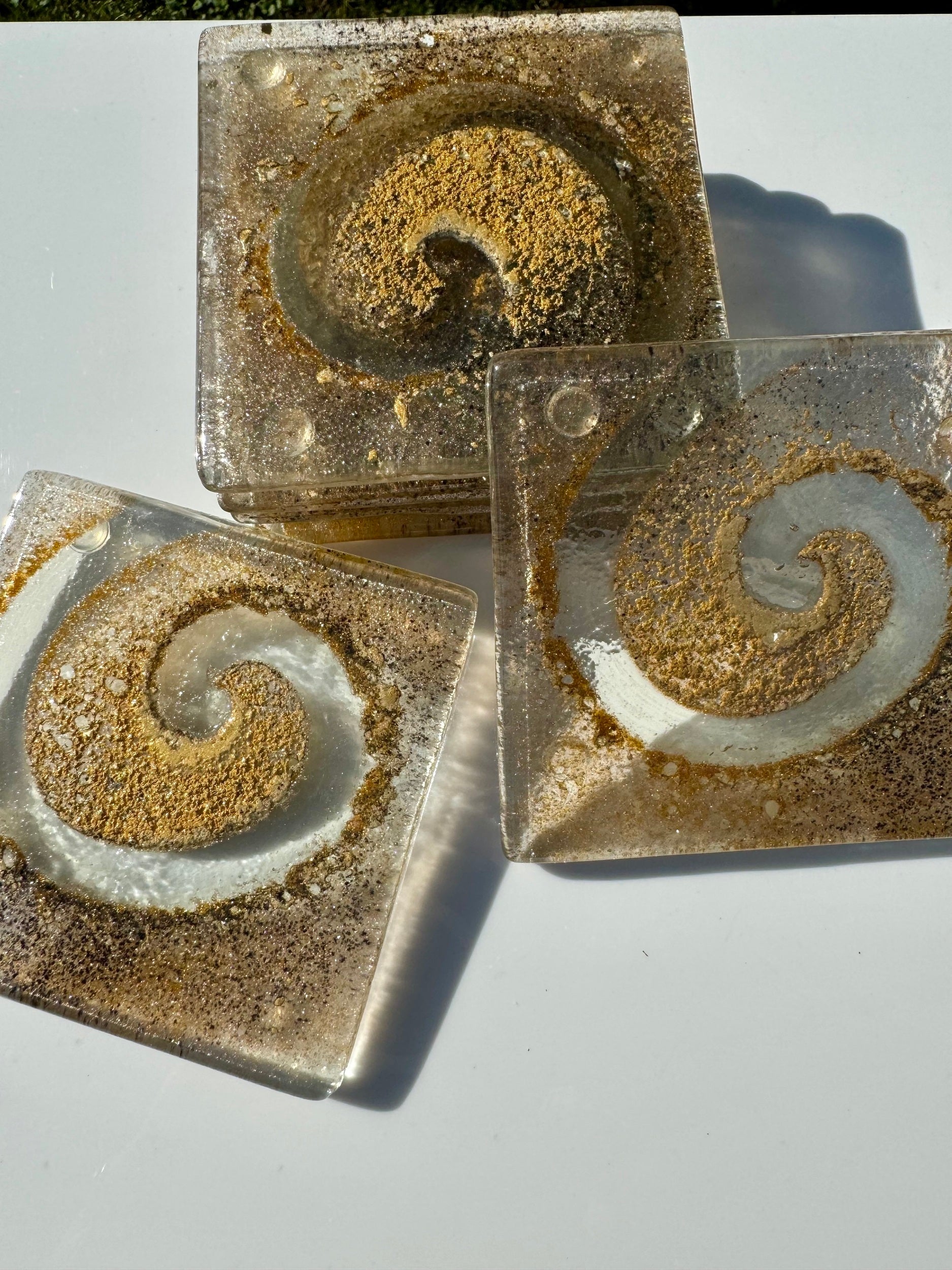 Golden Topaz Square Coaster