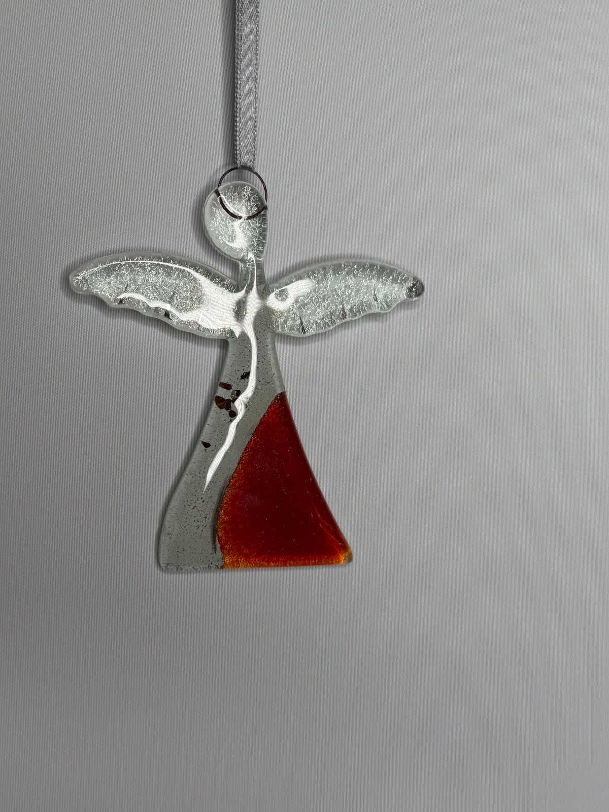 Red, White & Platinum Hanging Angel