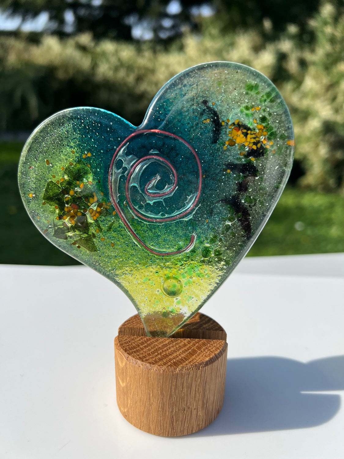 Light Green Aqua Coasters (Heart)