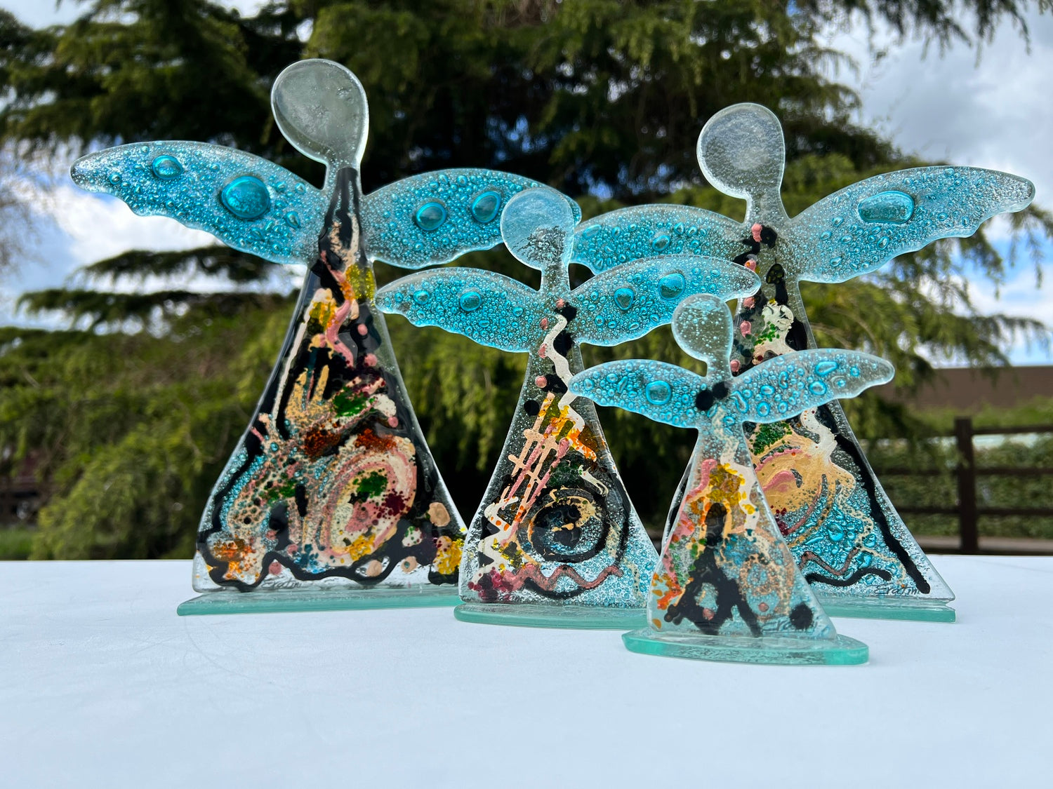 Angel - Galaxy, Aqua & Black