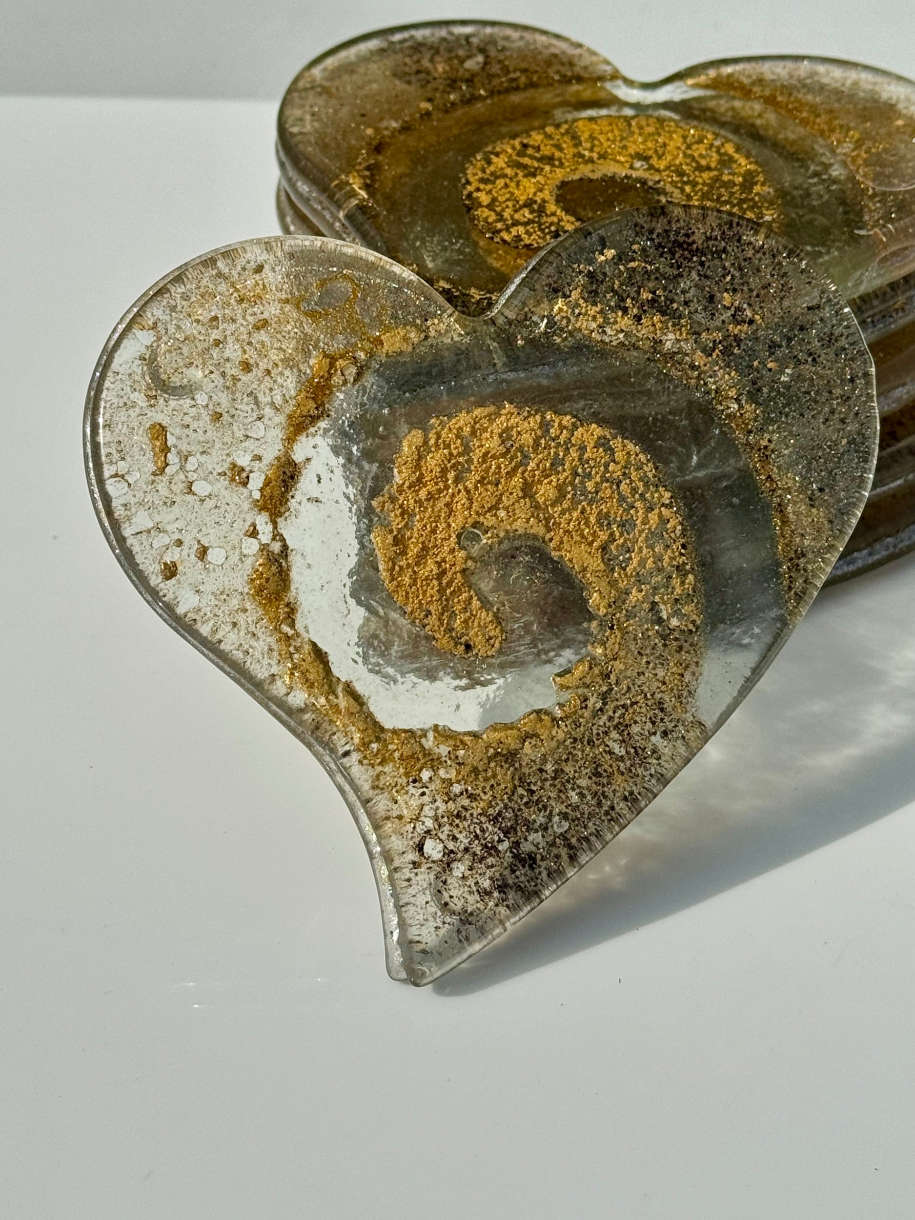 Golden Topaz Coaster - Heart