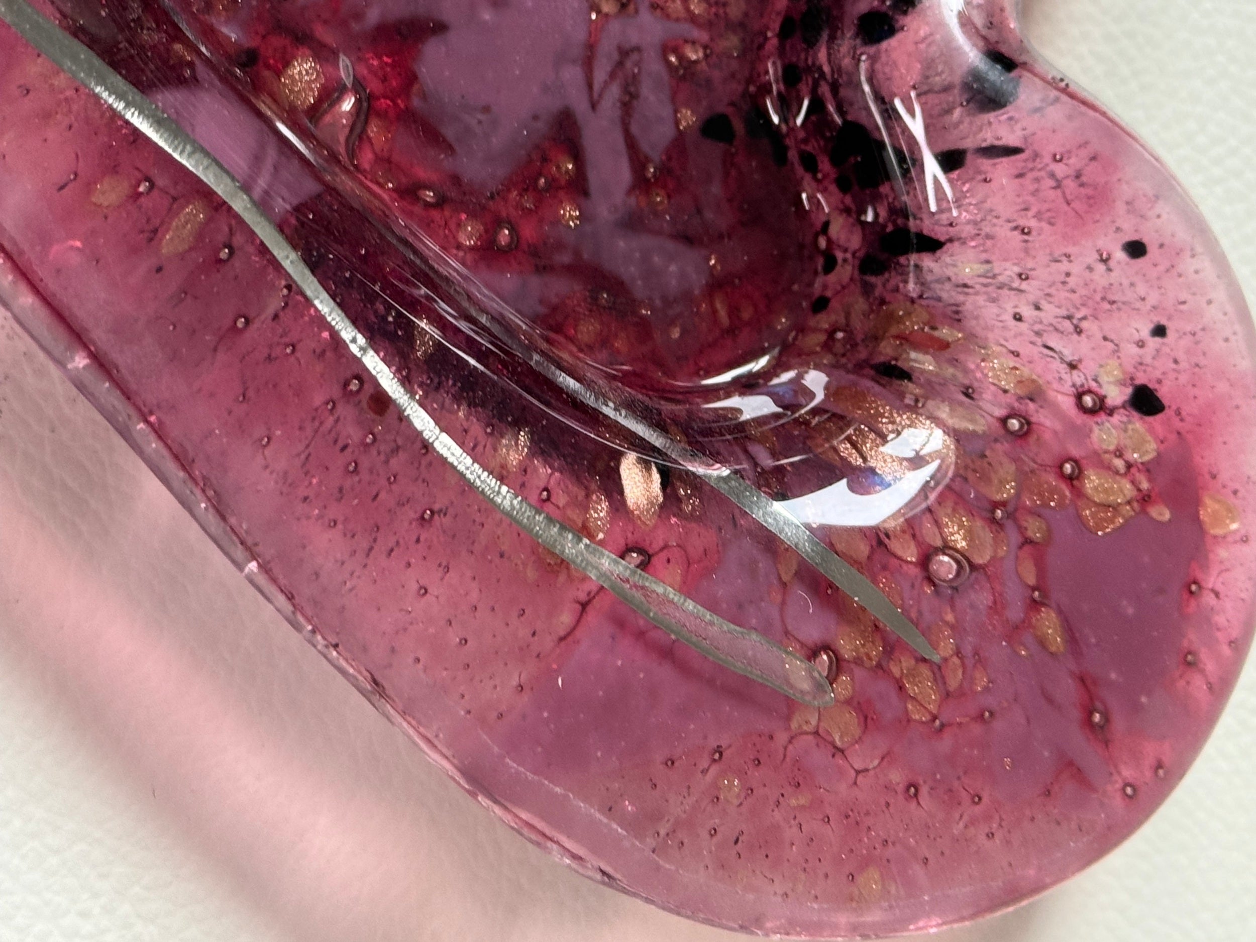 Rose & Platinum Heart Tealight Dish