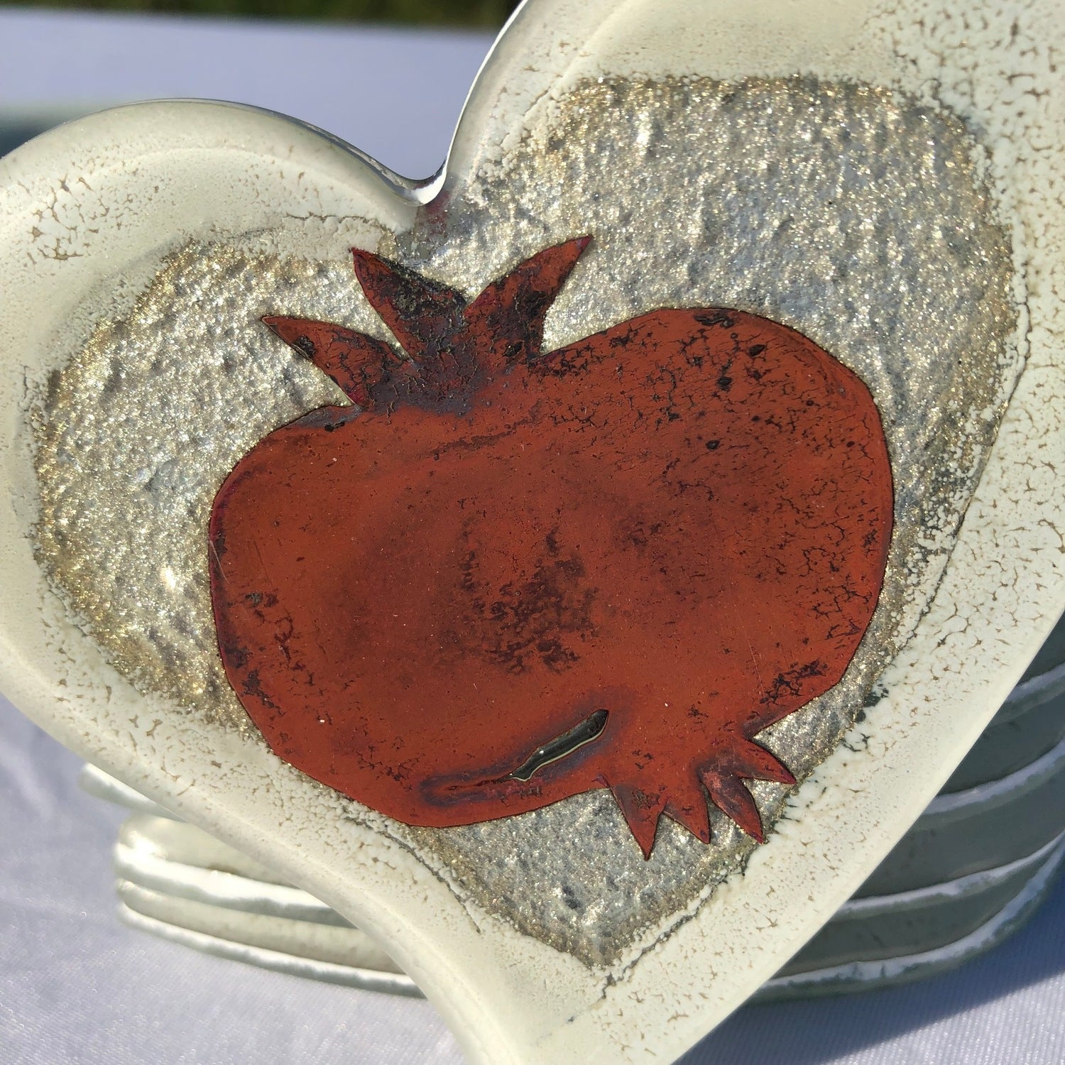 Opera Pomegranate Heart Coaster