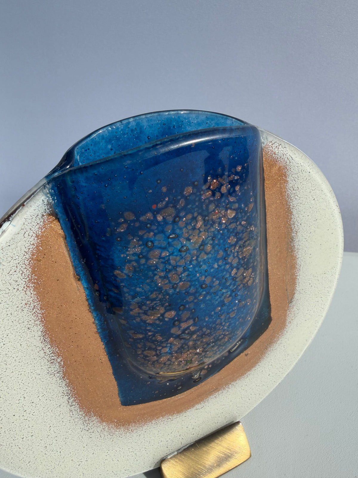 Thira Blue Round Mini Vase