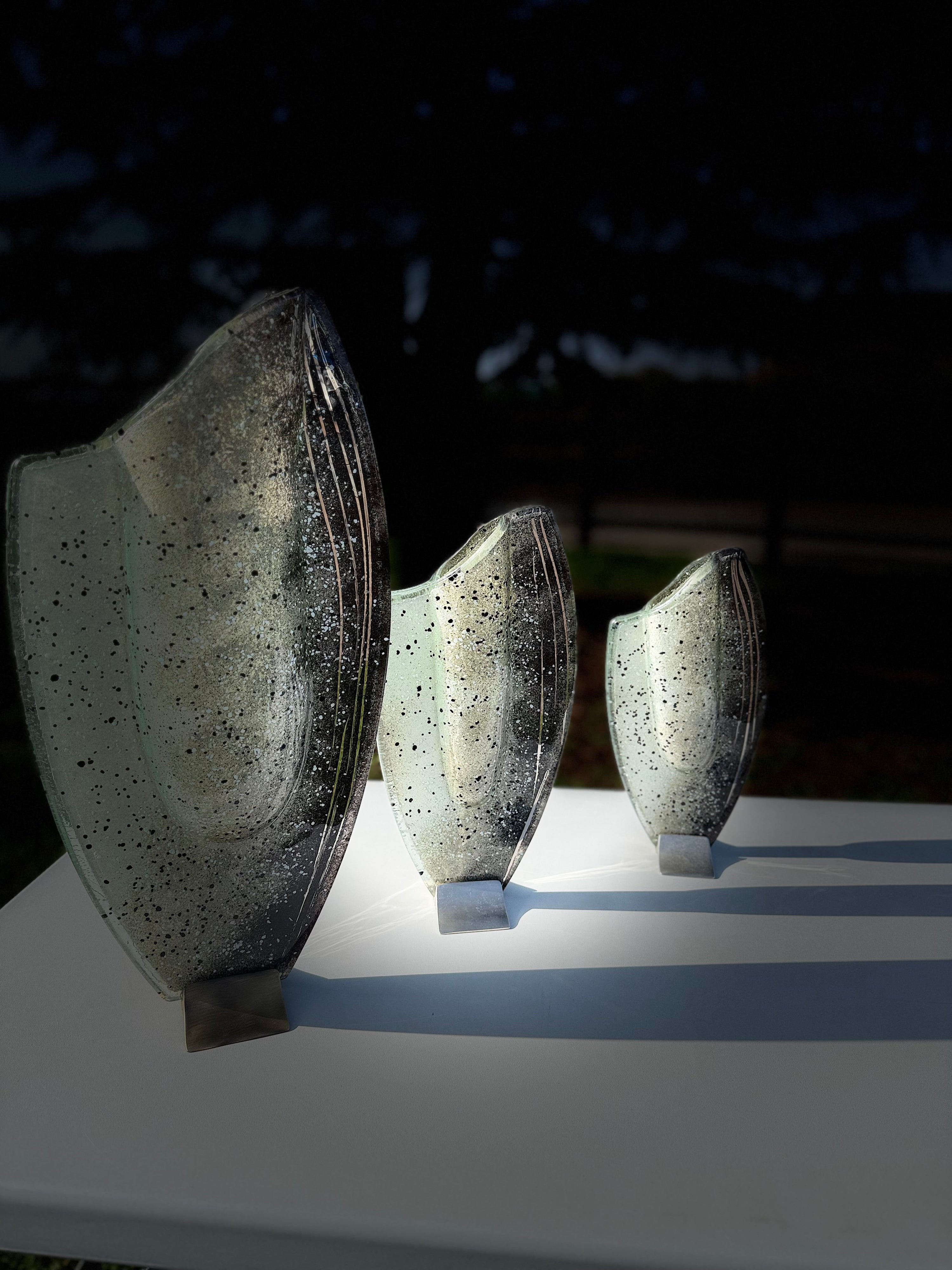 Silver, Grey & Platinum Oval Vase