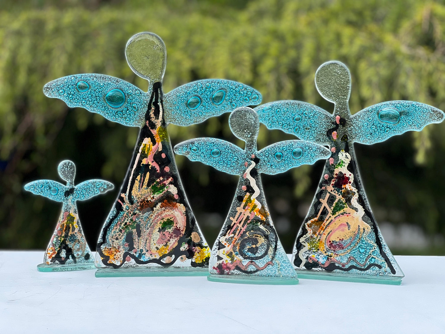 Angel - Galaxy, Aqua & Black
