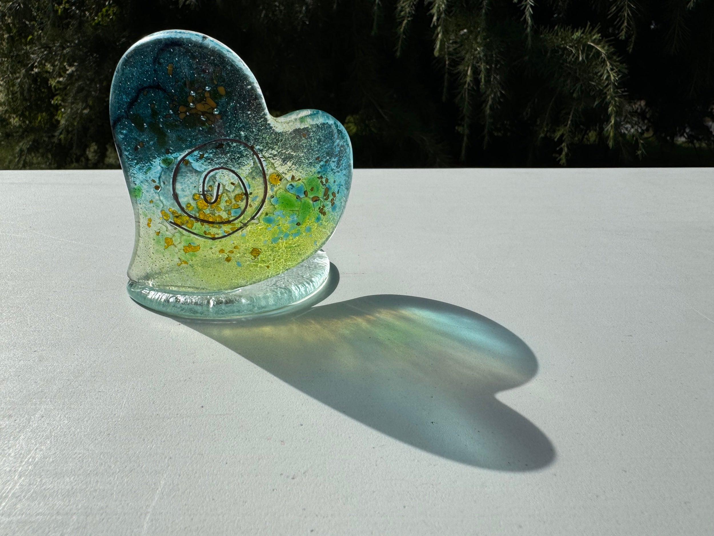 Light Green Aqua Heart Shaped Tealight Holder