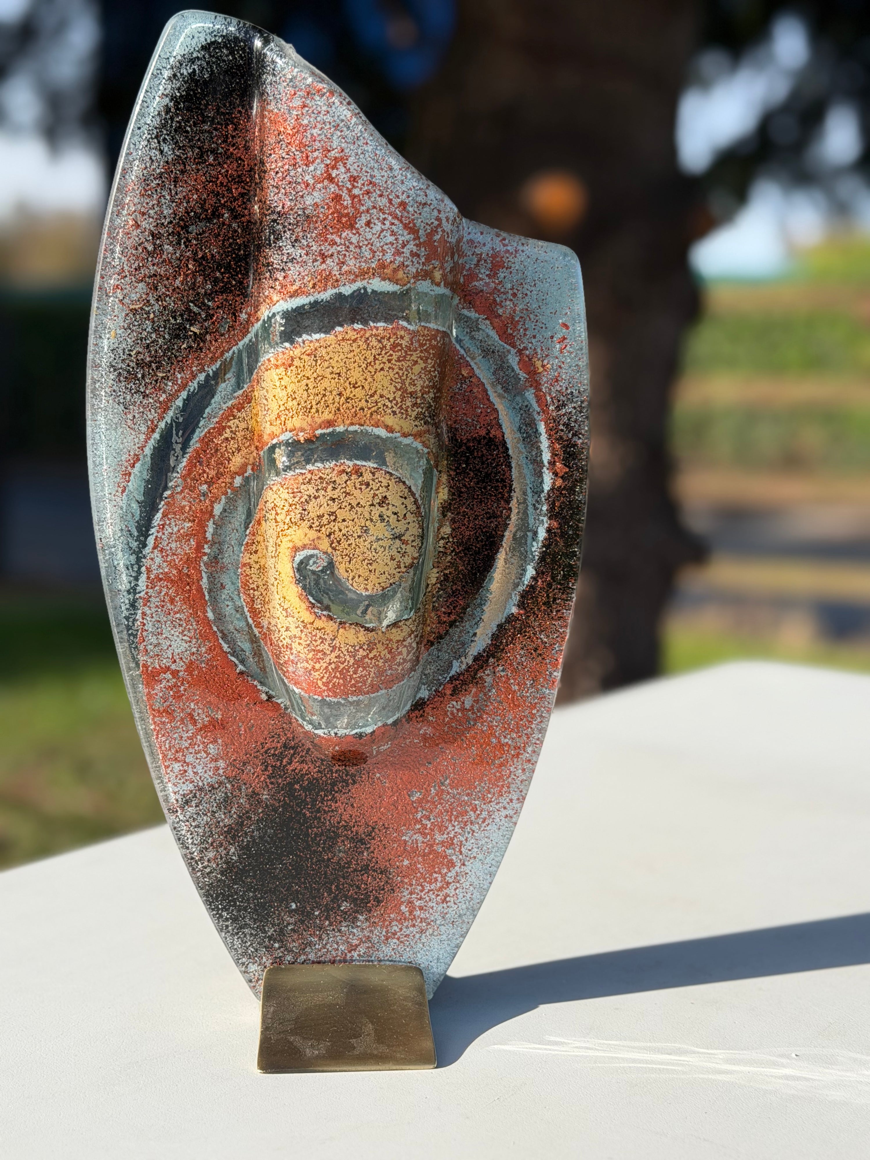 Nefeli Copper Oval Vase