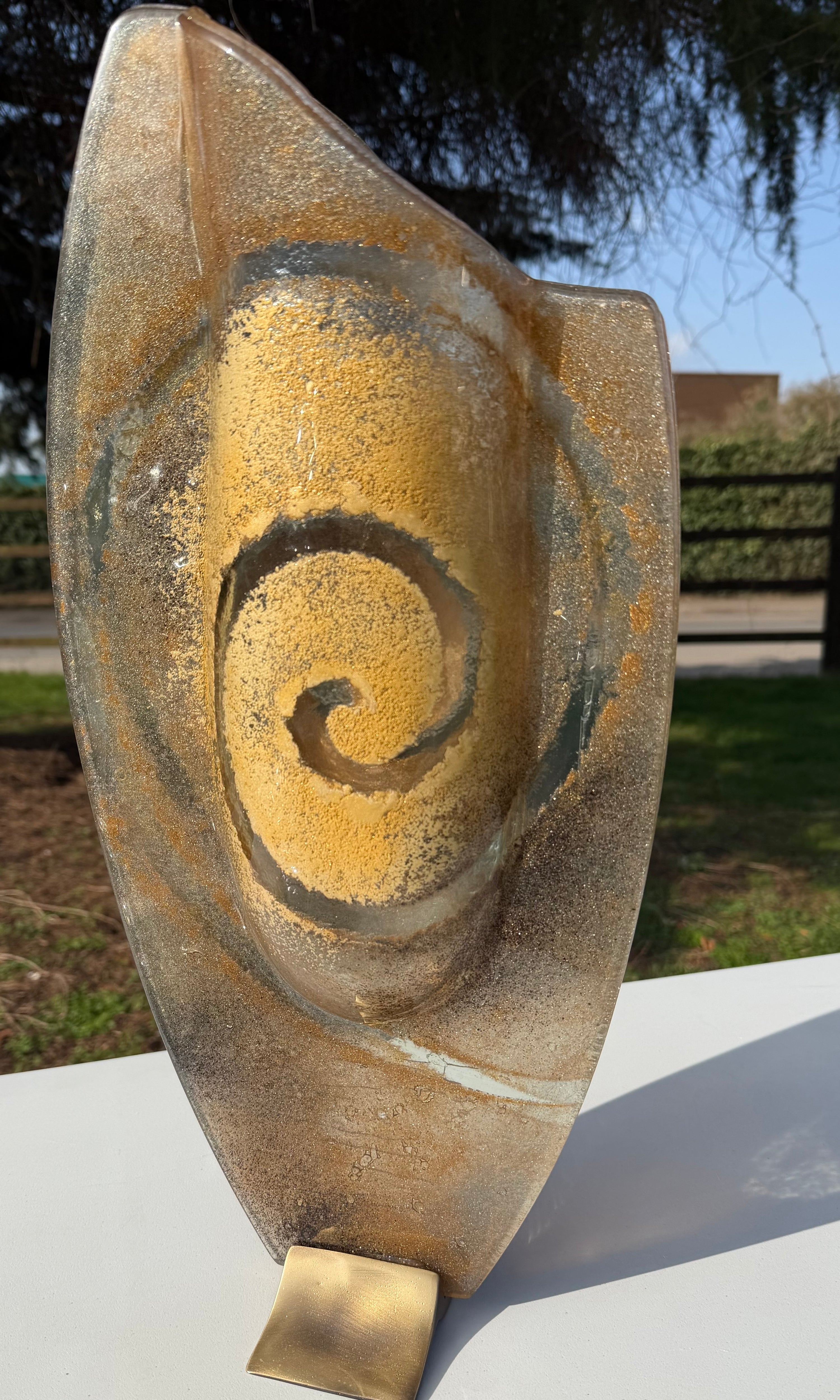 Golden Topaz Oval Vase