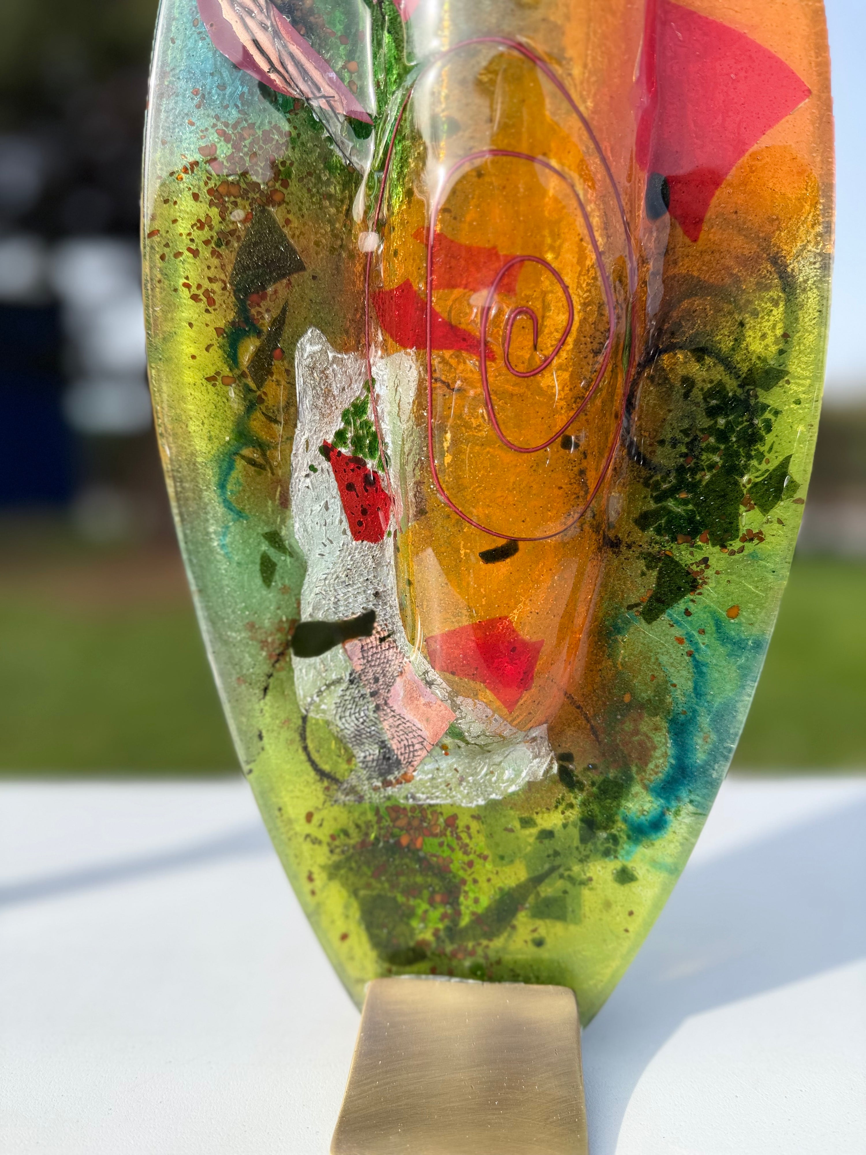 Light Green Oval Vase