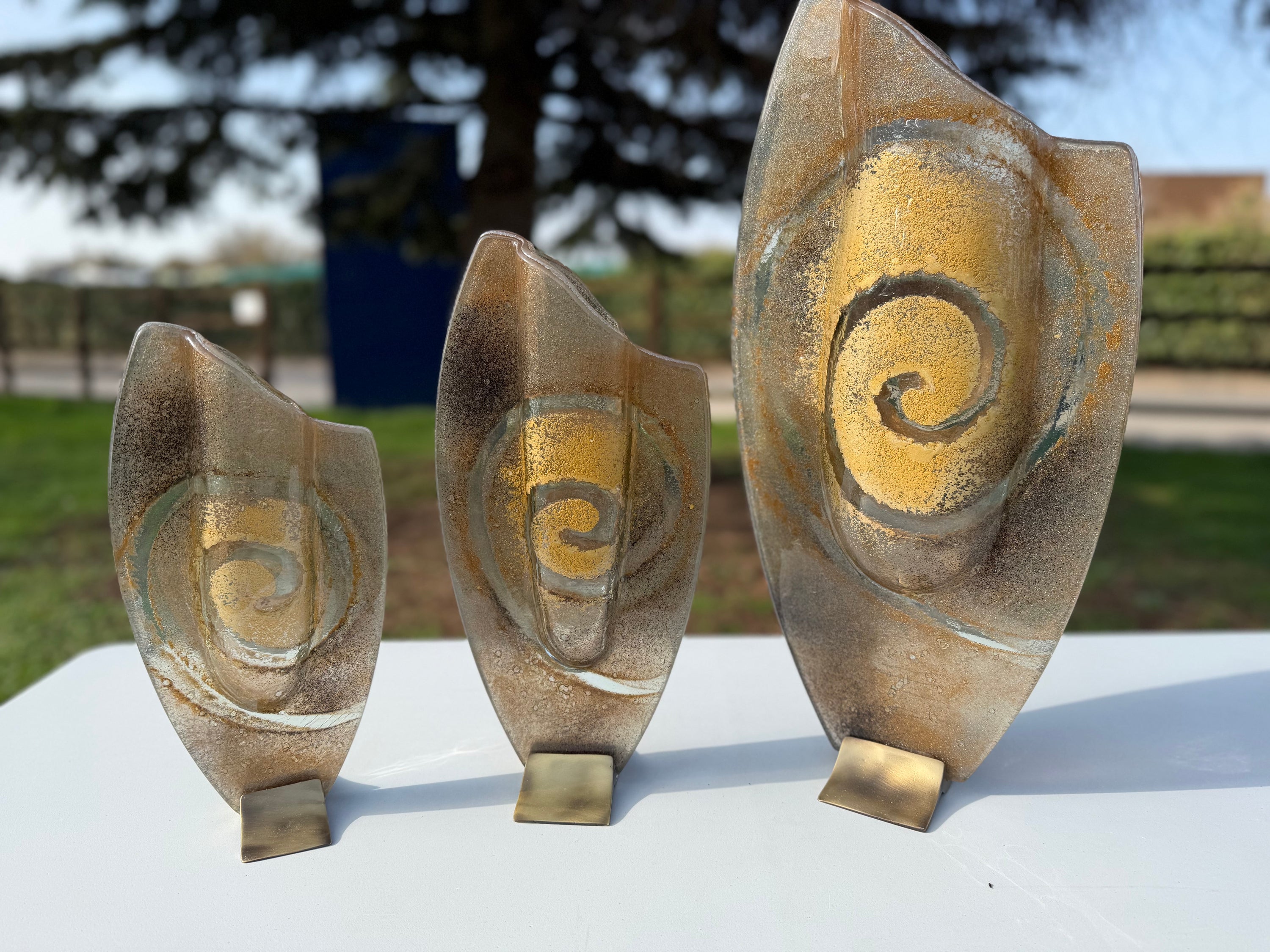 Golden Topaz Oval Vase